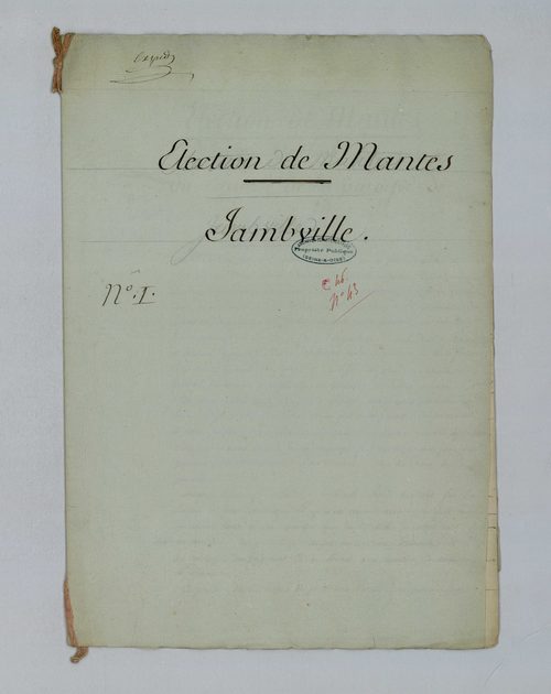Jambville - Procès-verbal d'arpentage du territoire de la paroisse de Jambville
