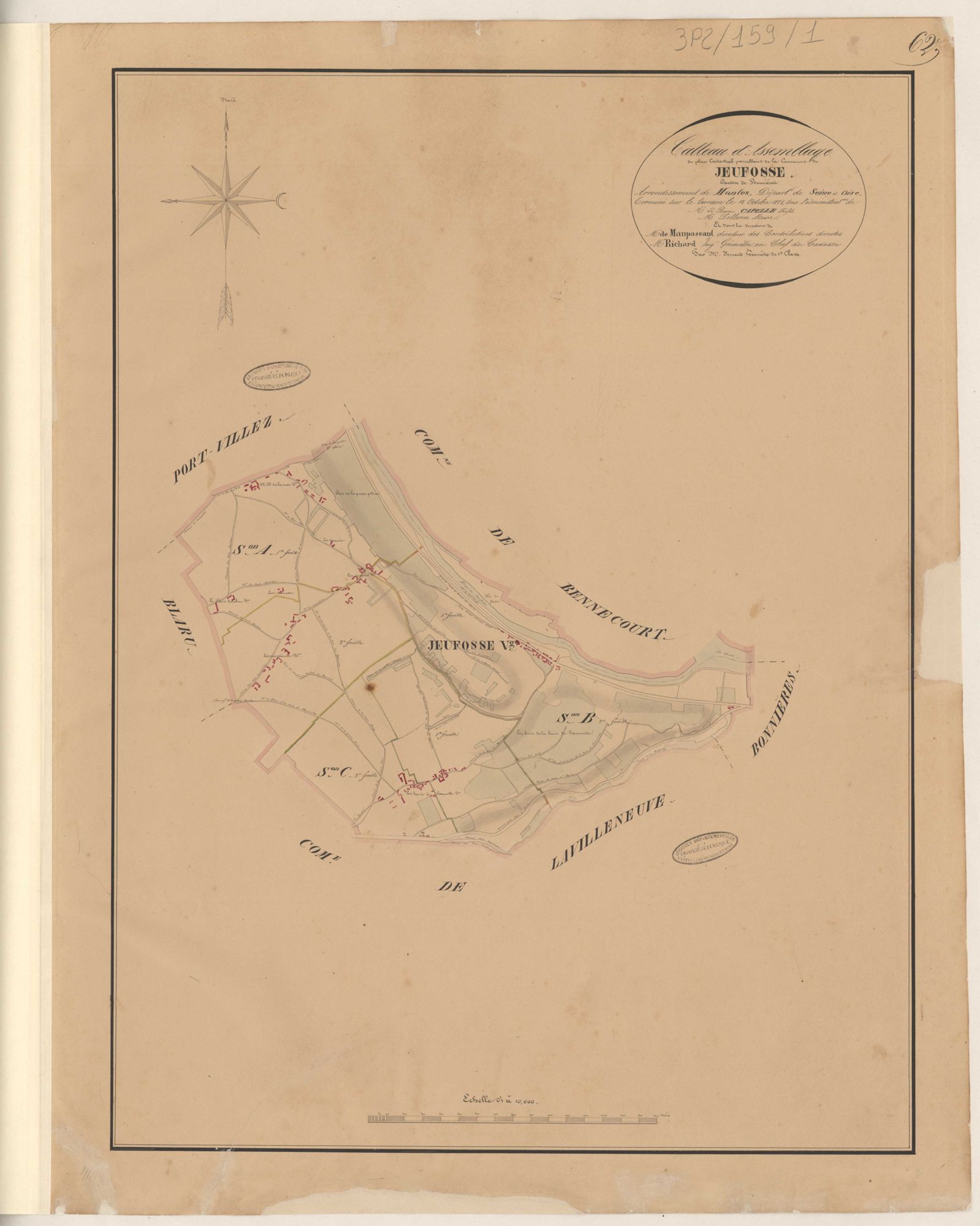Jeufosse - Plans de la Préfecture de Seine-et-Oise