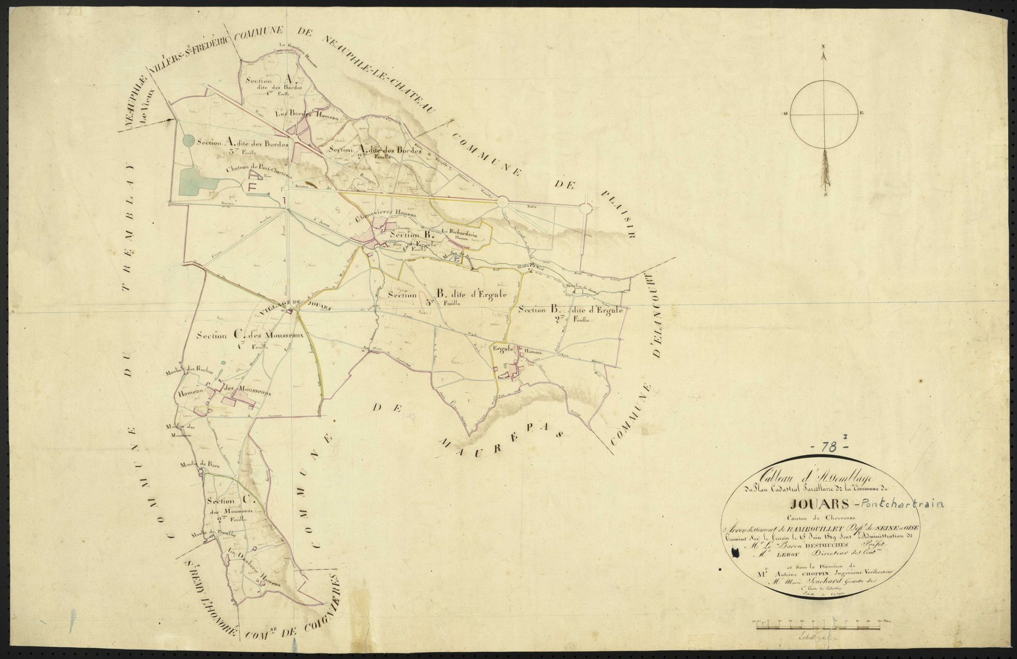 Jouars-Pontchartrain - Plans de l’Administration du cadastre