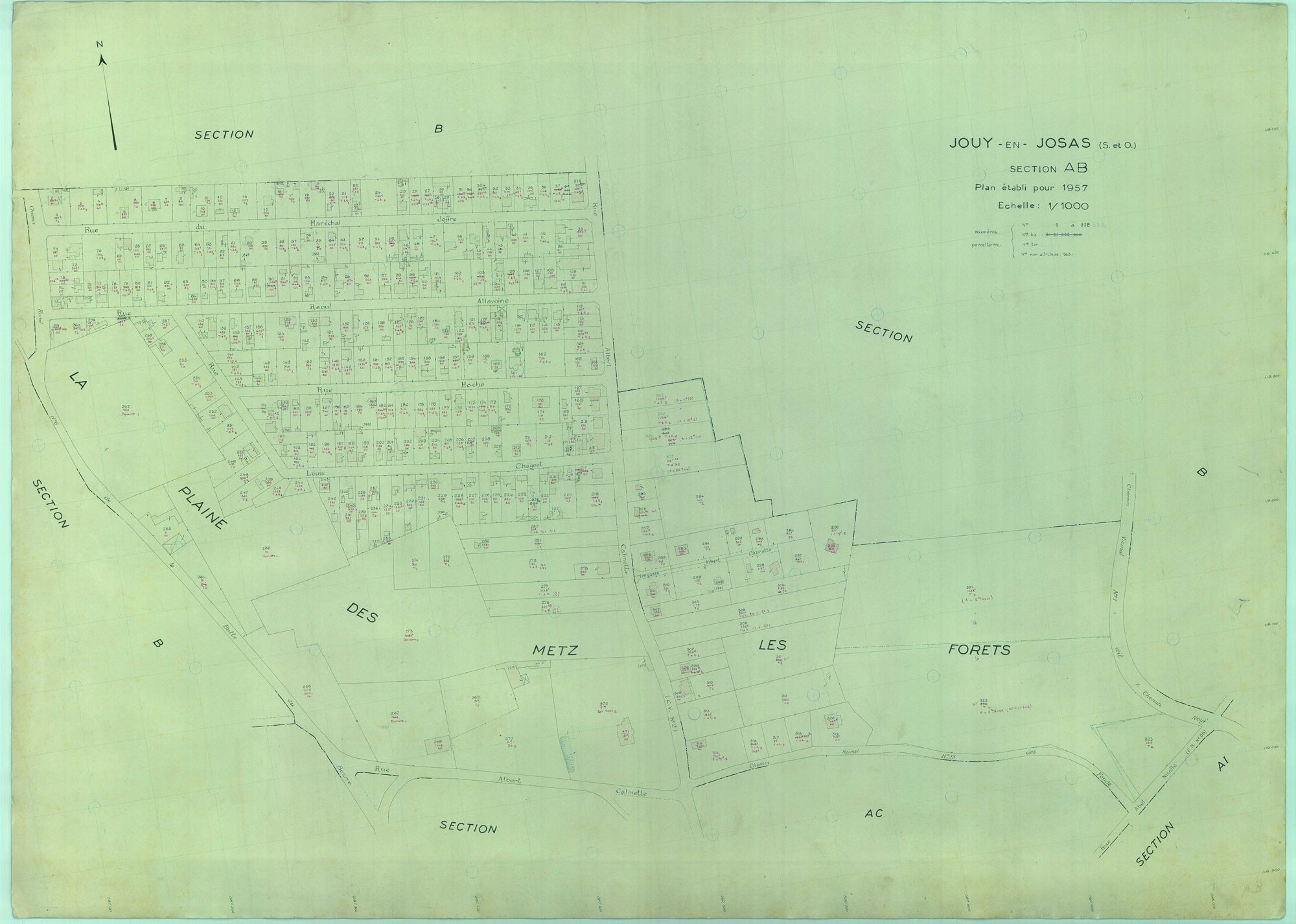 Jouy-en-Josas - Plans du cadastre révisé