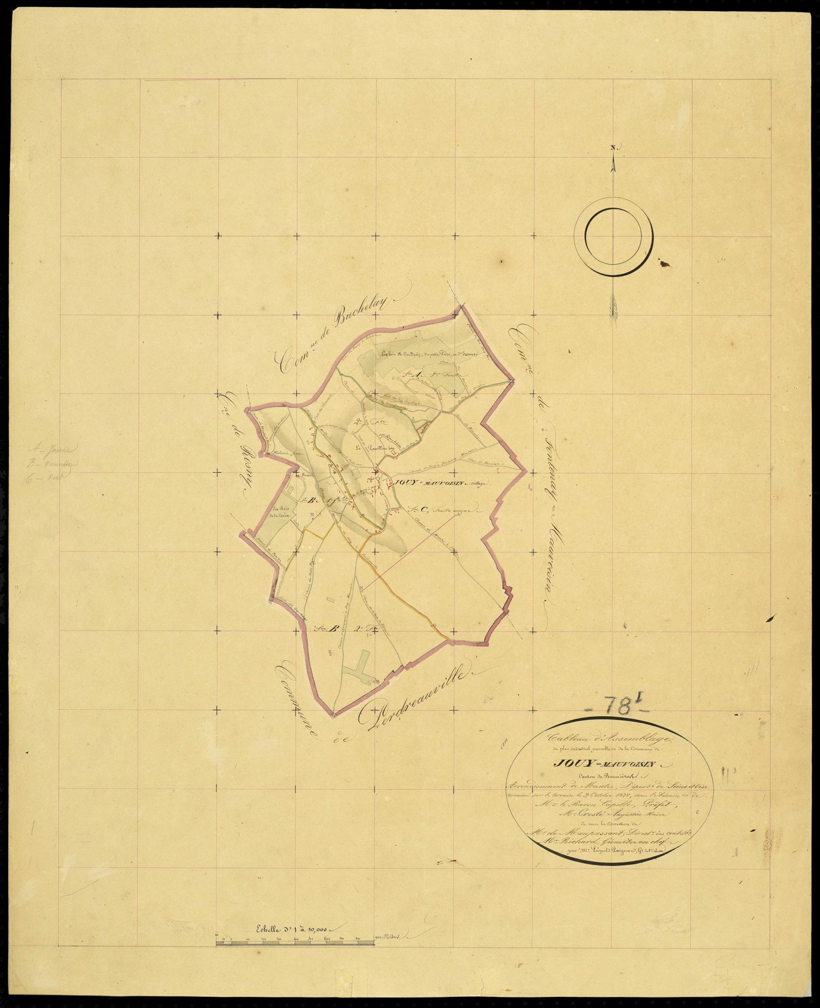 Jouy-Mauvoisin - Plans de l’Administration du cadastre