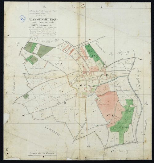 Jouy-Mauvoisin - Plan géométrique