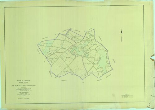 Jouy-Mauvoisin - Plans du cadastre remembré