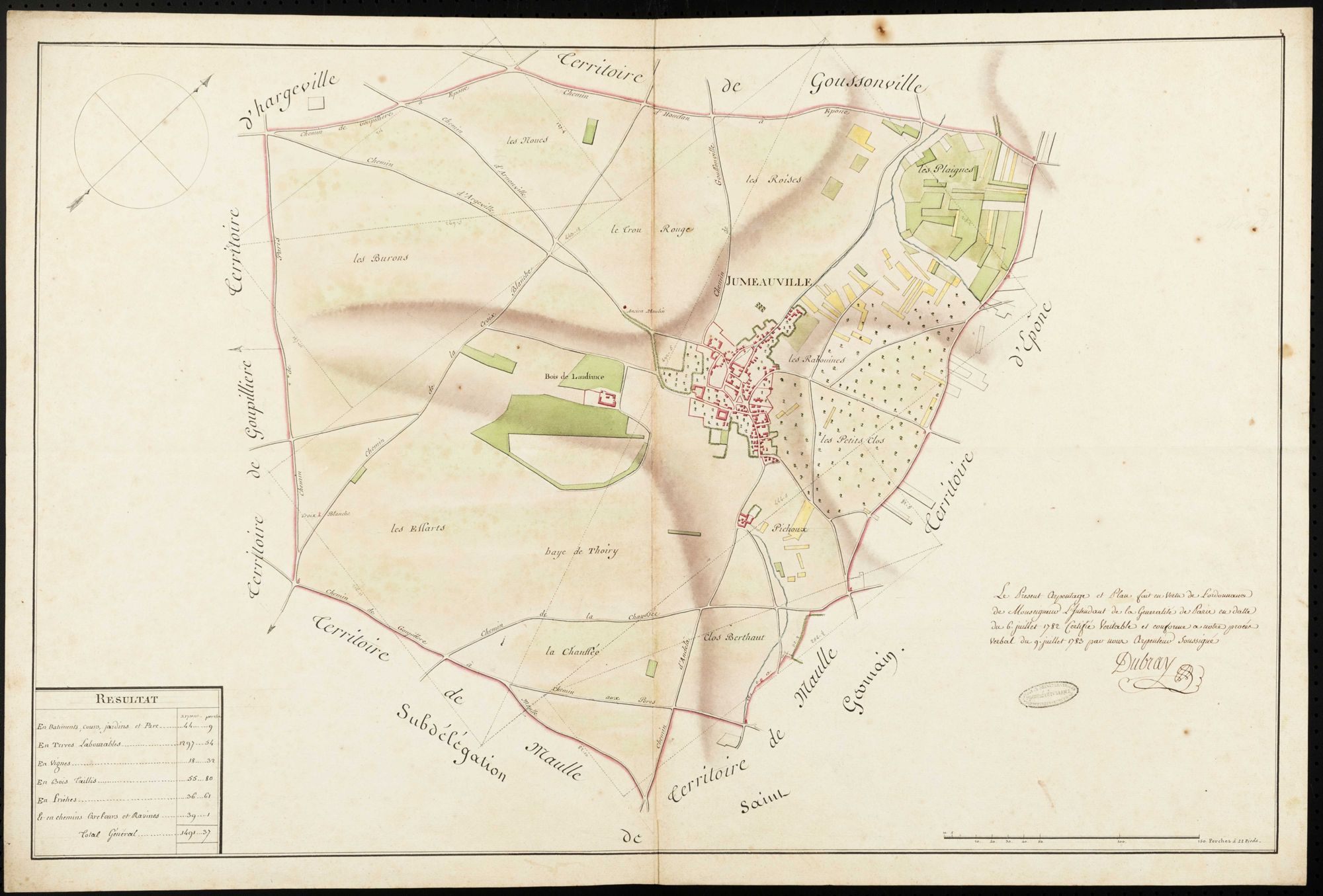 Jumeauville - Plan d'intendance de la paroisse de Jumeauville
