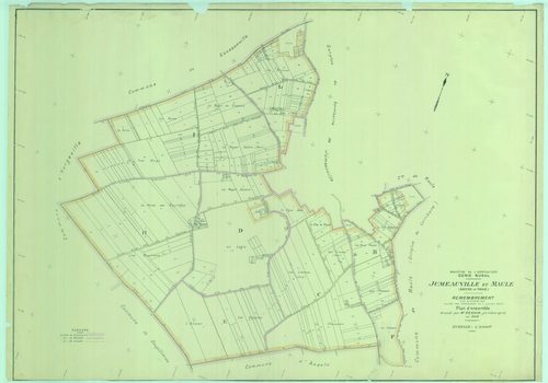 Jumeauville - Plans du cadastre remembré