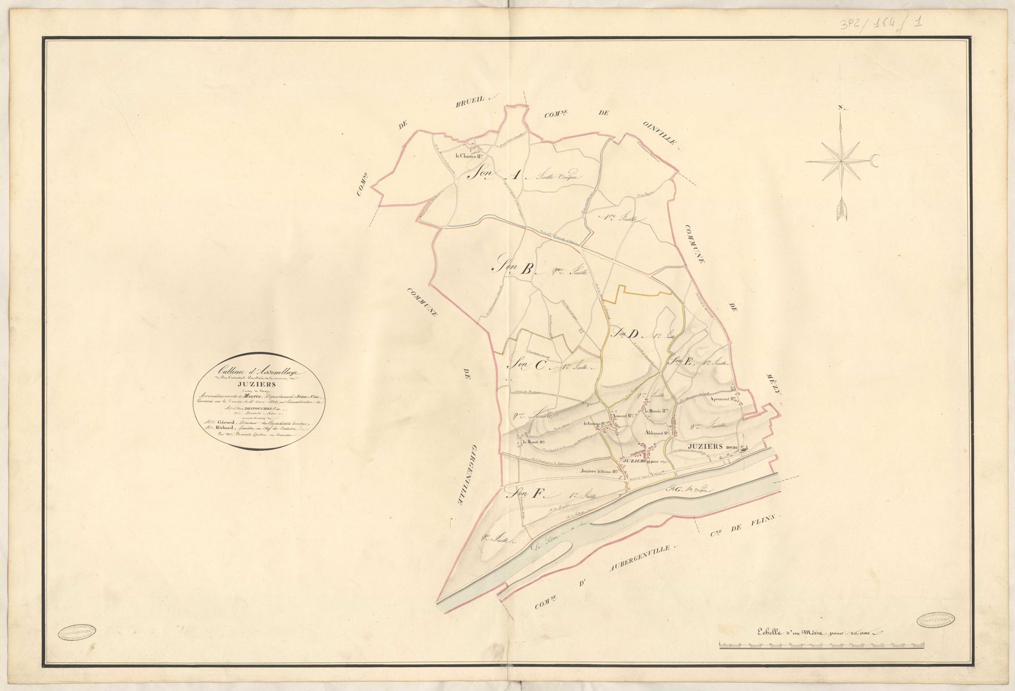 Juziers - Plans de la Préfecture de Seine-et-Oise