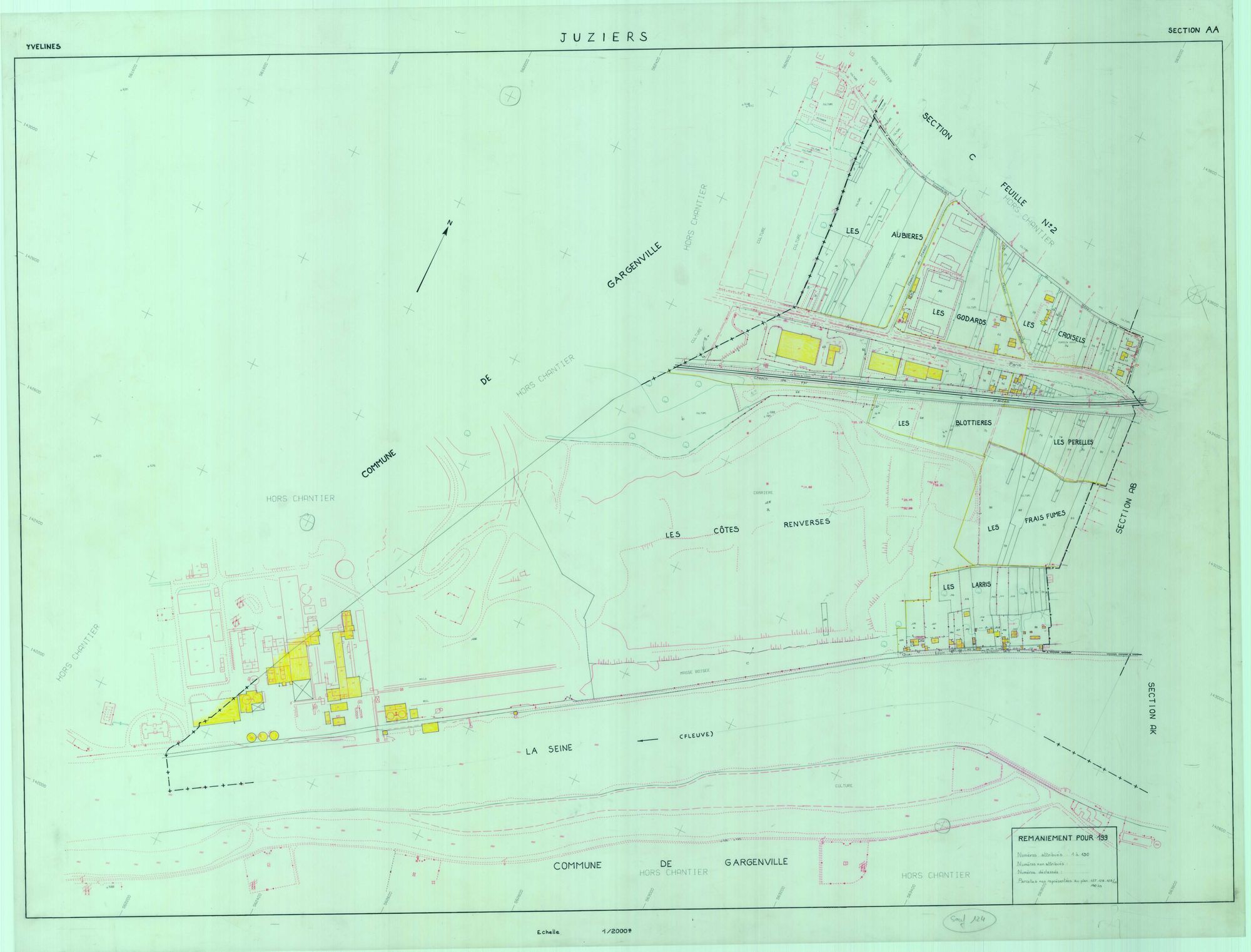 Juziers - Plans du cadastre révisé