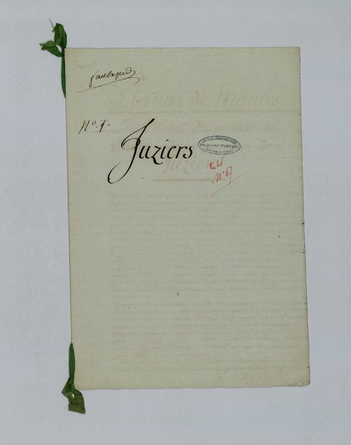 Juziers - Procès-verbal d'arpentage du territoire de la paroisse de Juziers