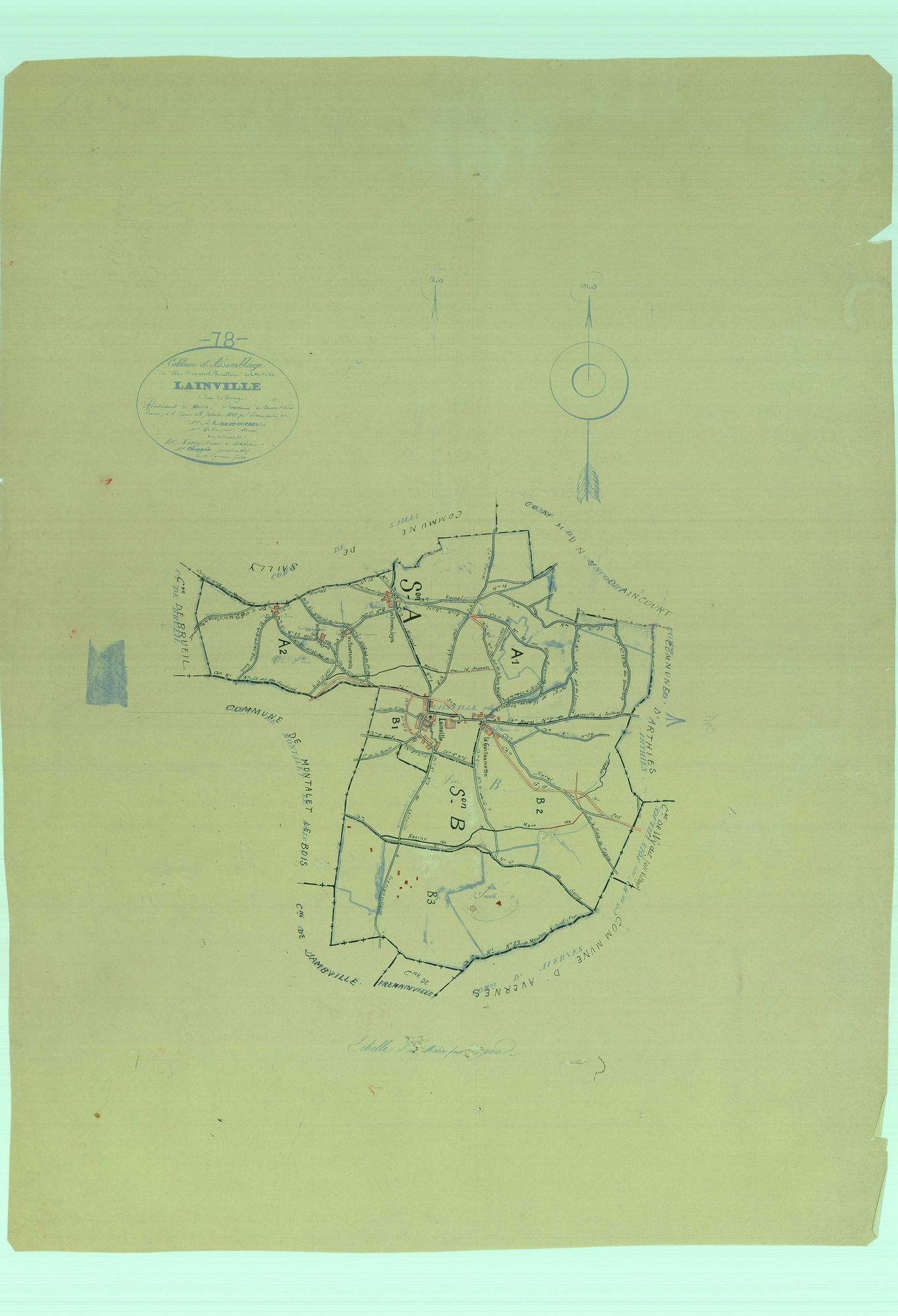 Lainville-en-Vexin - Plans du cadastre rénové