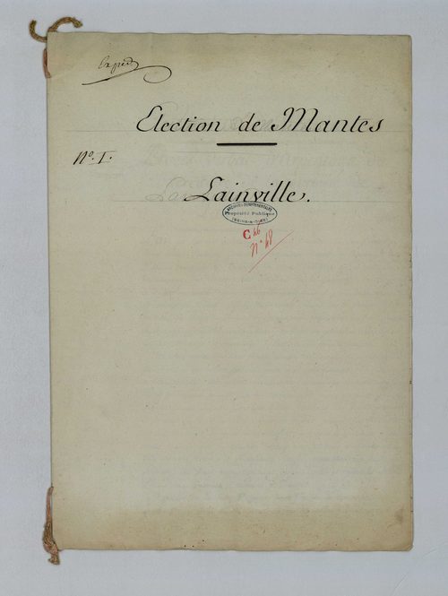 Lainville-en-Vexin - Procès-verbal d'arpentage du territoire de la paroisse de Lainville