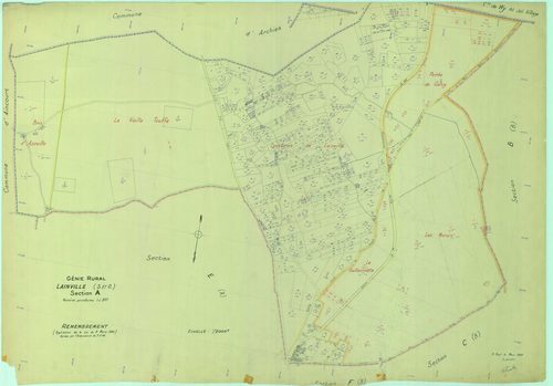 Lainville-en-Vexin - Plans du cadastre remembré
