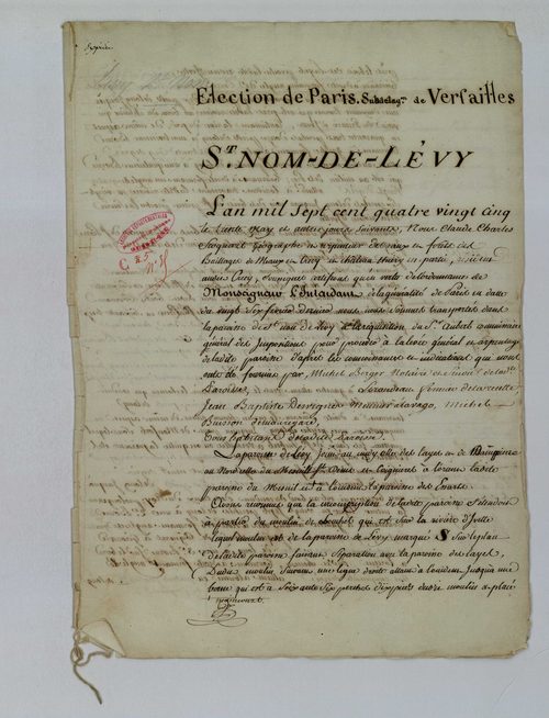 Lévis-Saint-Nom - Procès-verbal d'arpentage du territoire de la paroisse de Lévis-Saint-Nom