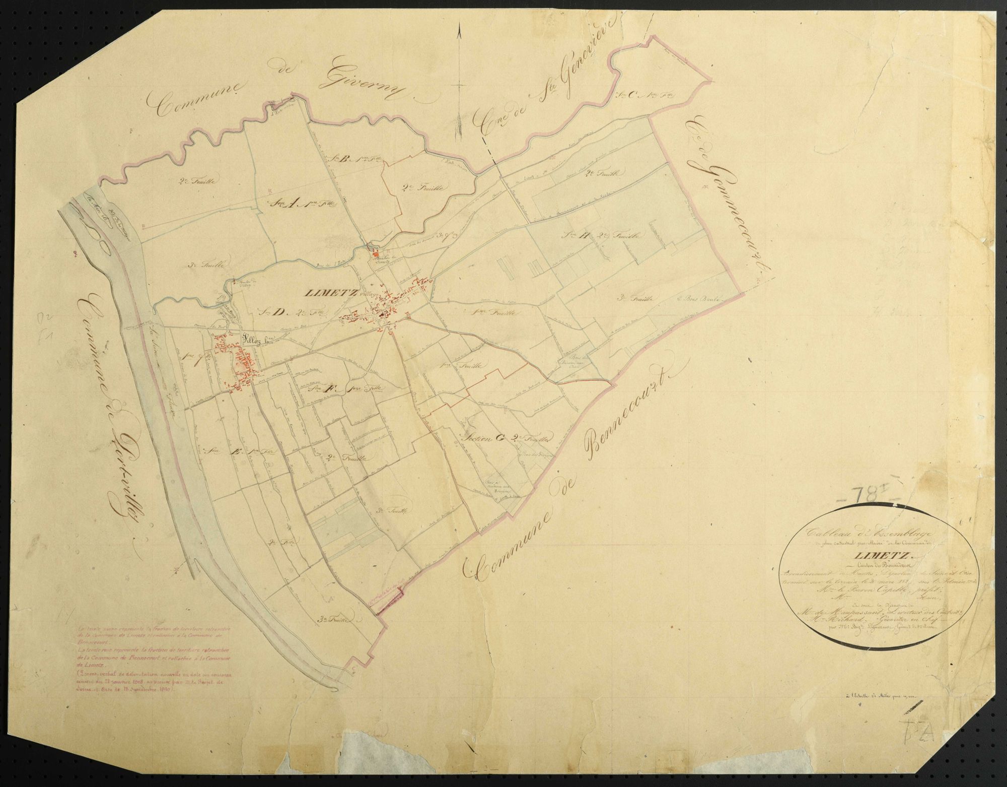 Limetz-Villez - Plans de l’Administration du cadastre