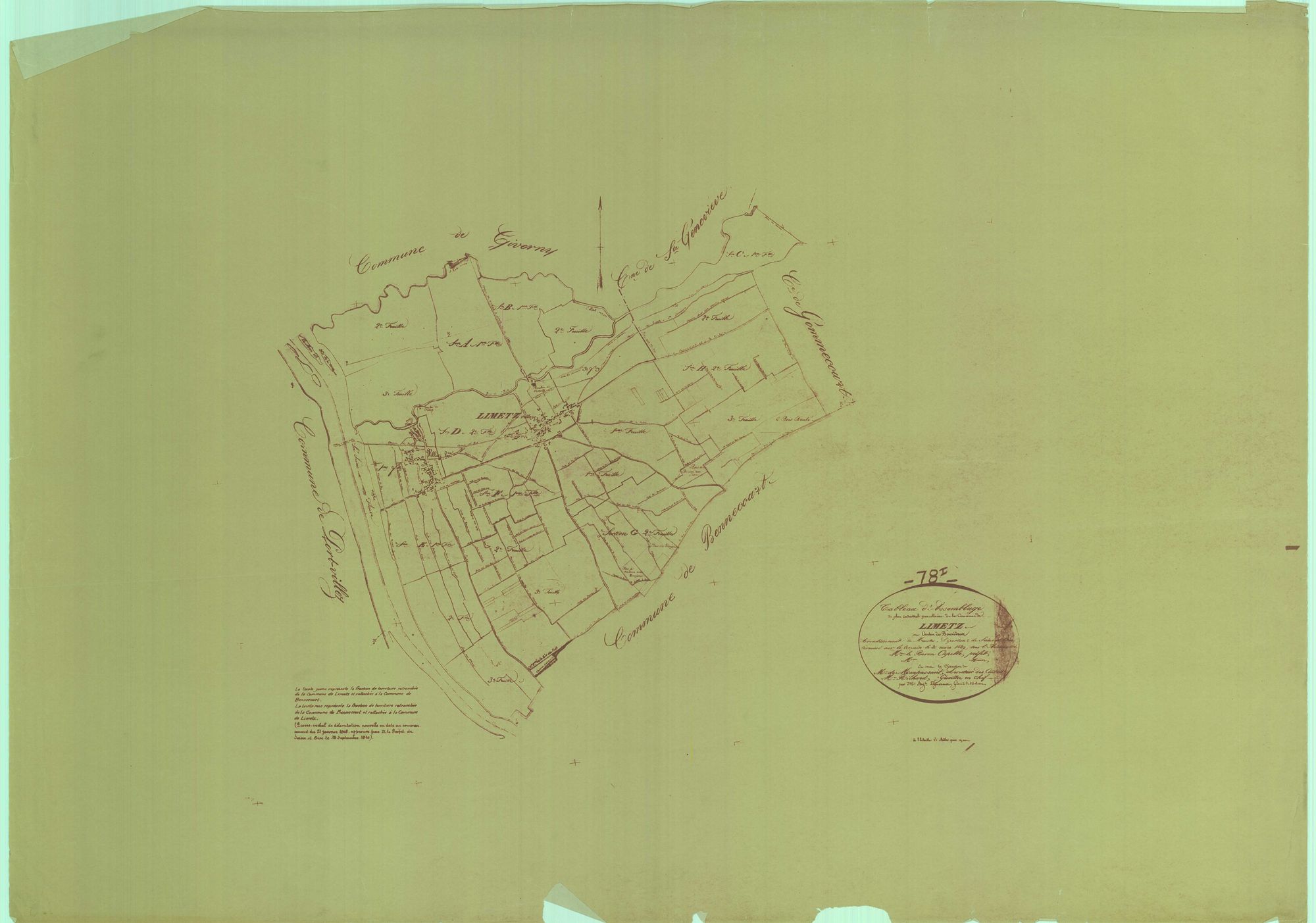 Limetz-Villez - Plans du cadastre rénové
