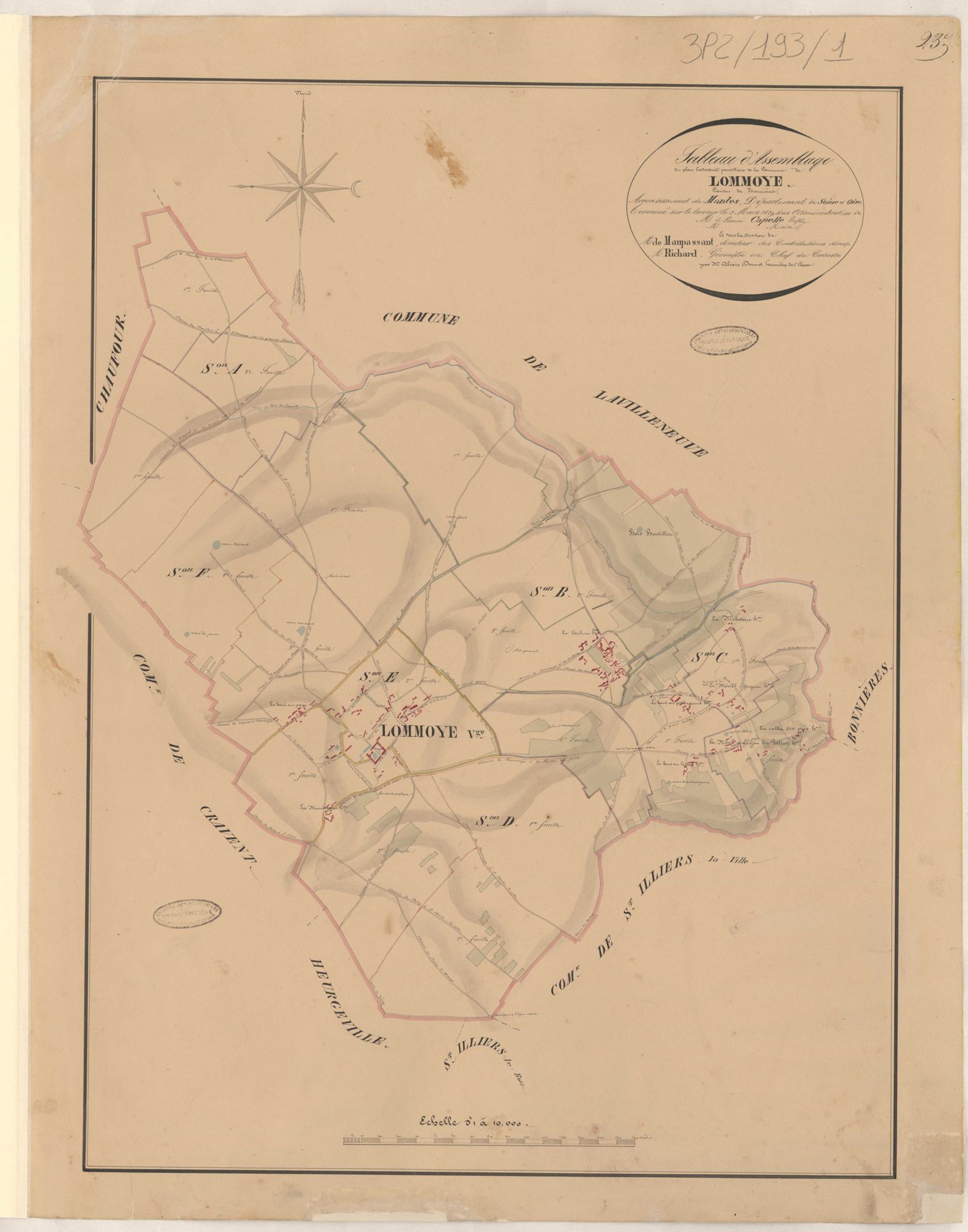 Lommoye - Plans de la Préfecture de Seine-et-Oise