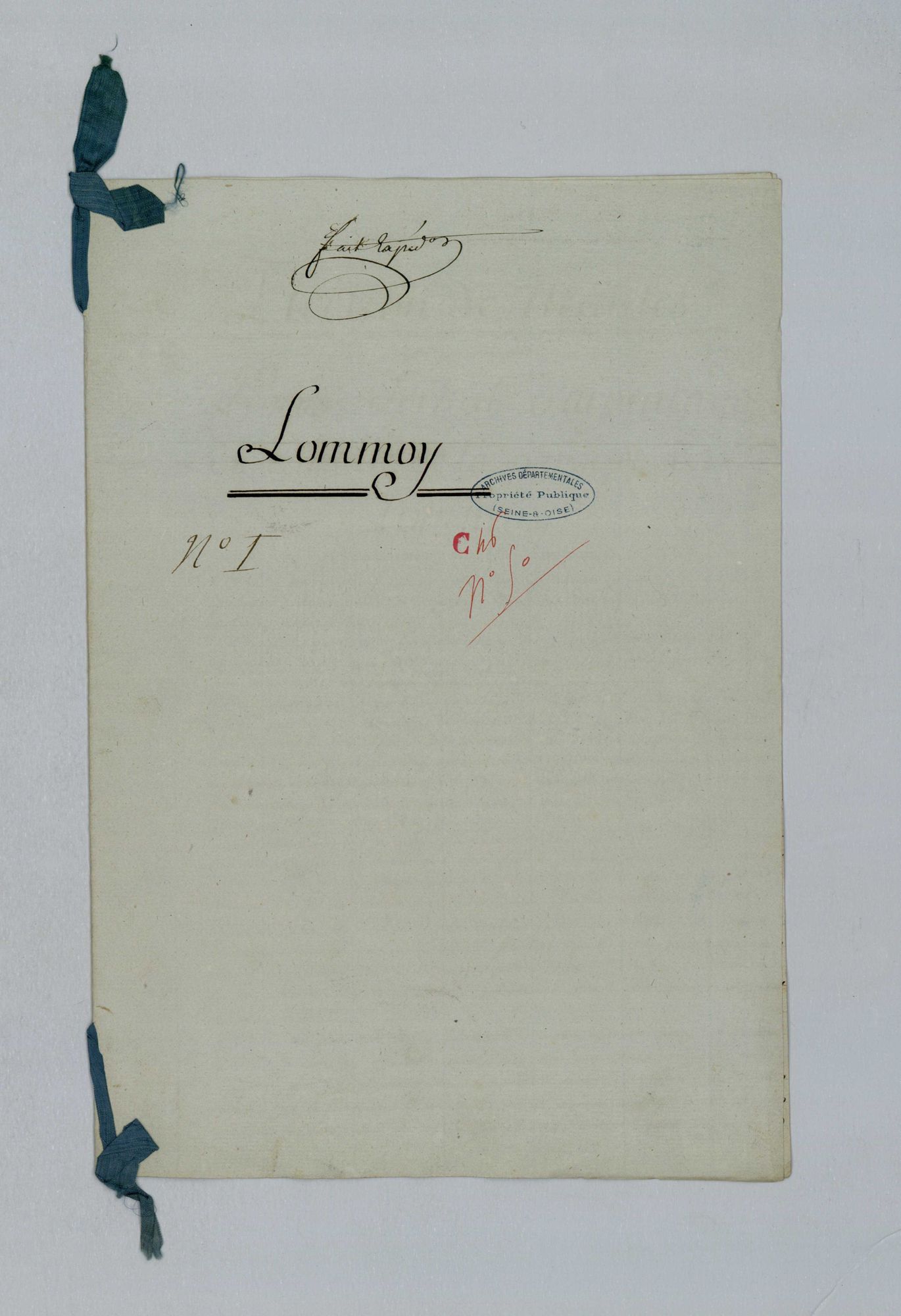 Lommoye - Procès-verbal d'arpentage du territoire de la paroisse de Lommoye
