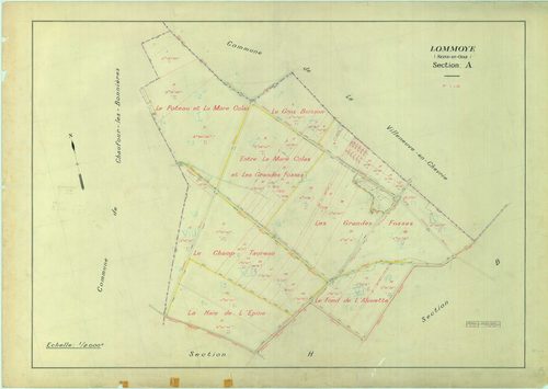 Lommoye - Plans du cadastre remembré