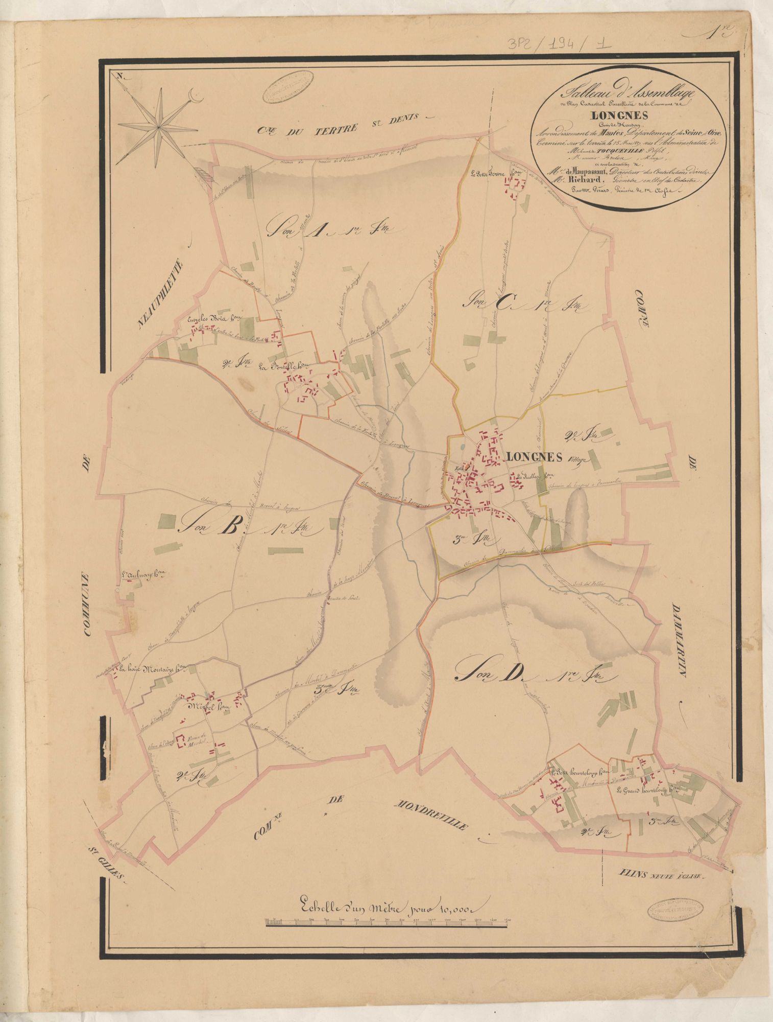 Longnes - Plans de la Préfecture de Seine-et-Oise
