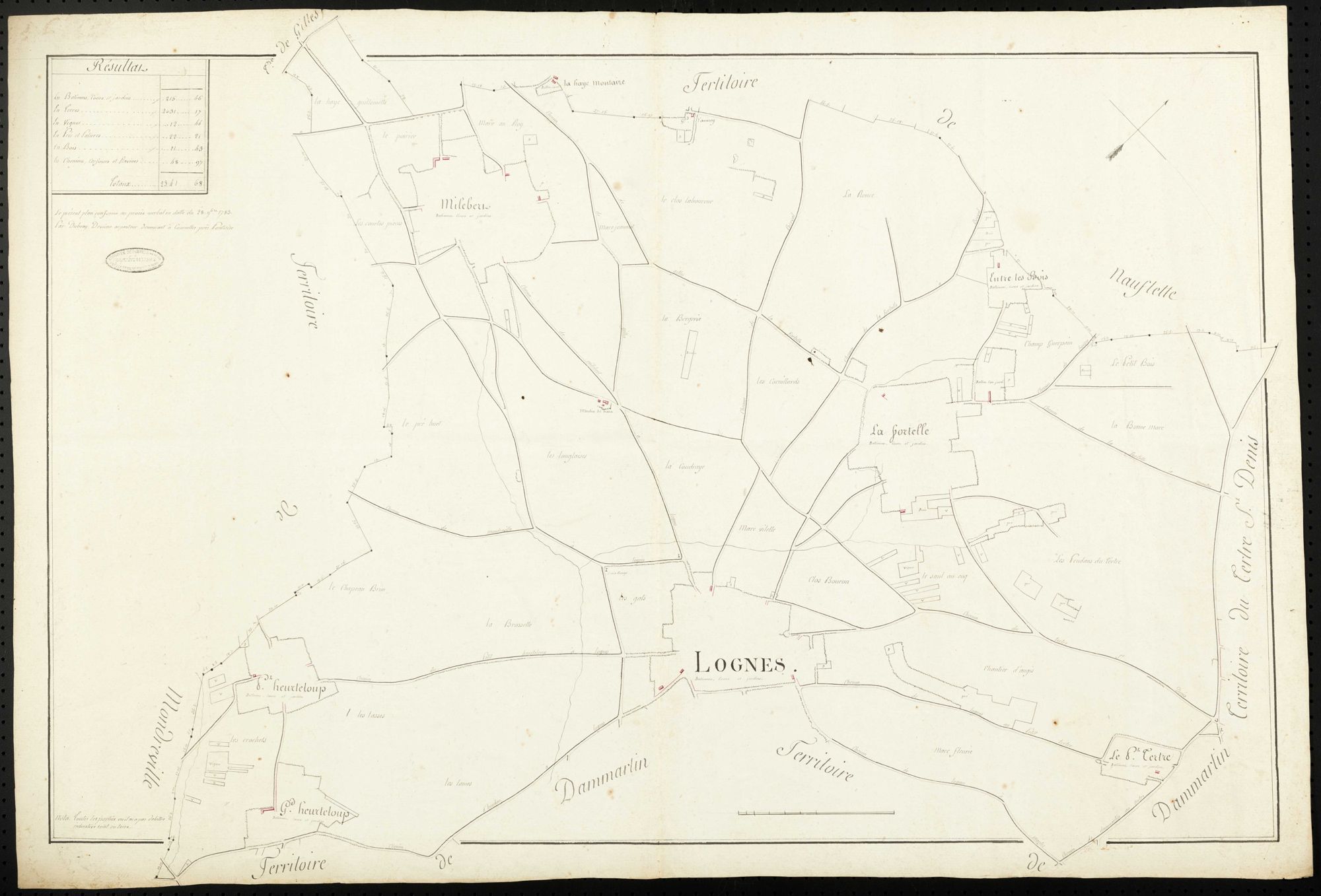 Longnes - Plan d'intendance de la paroisse de Longnes