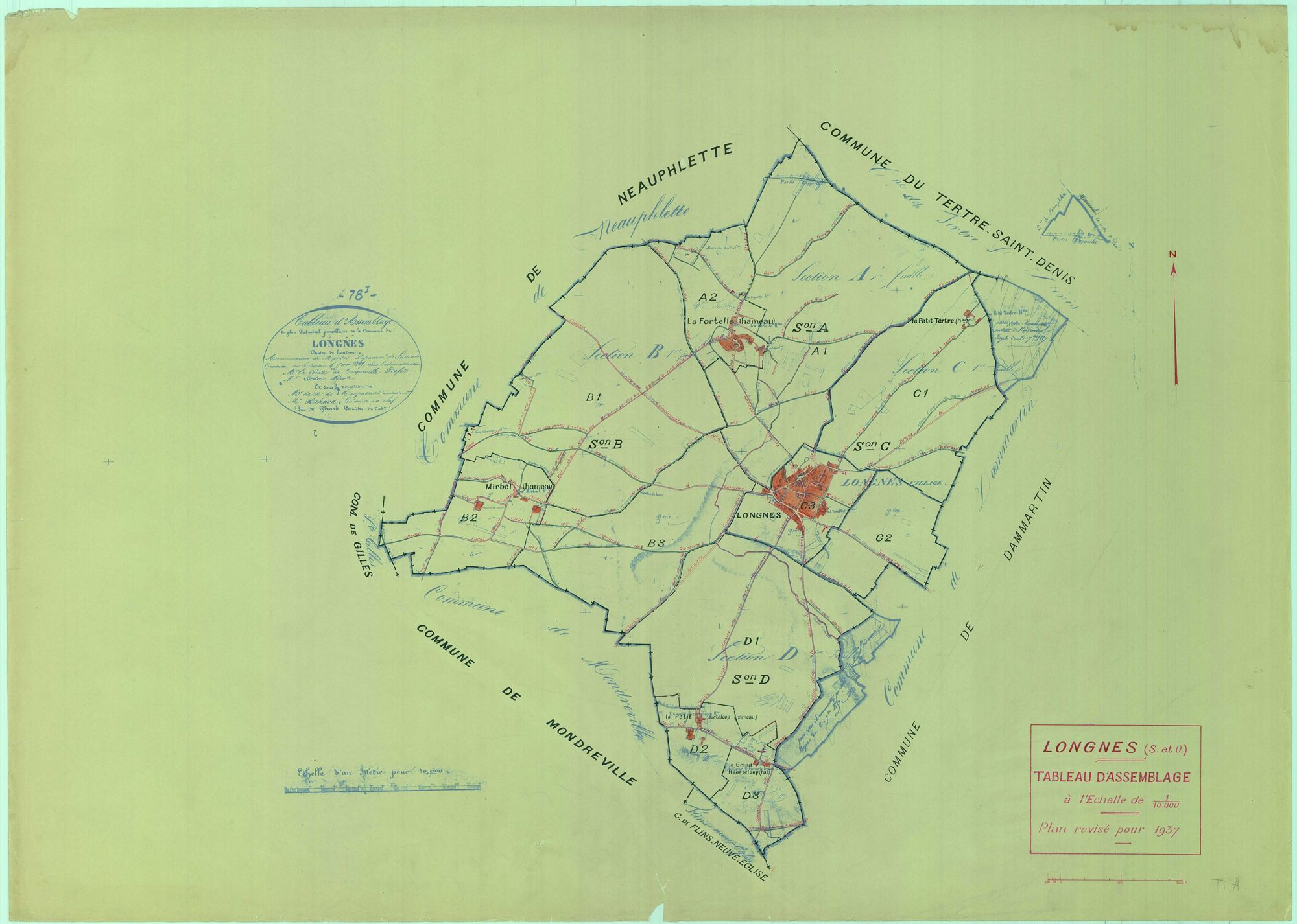 Longnes - Plans du cadastre rénové