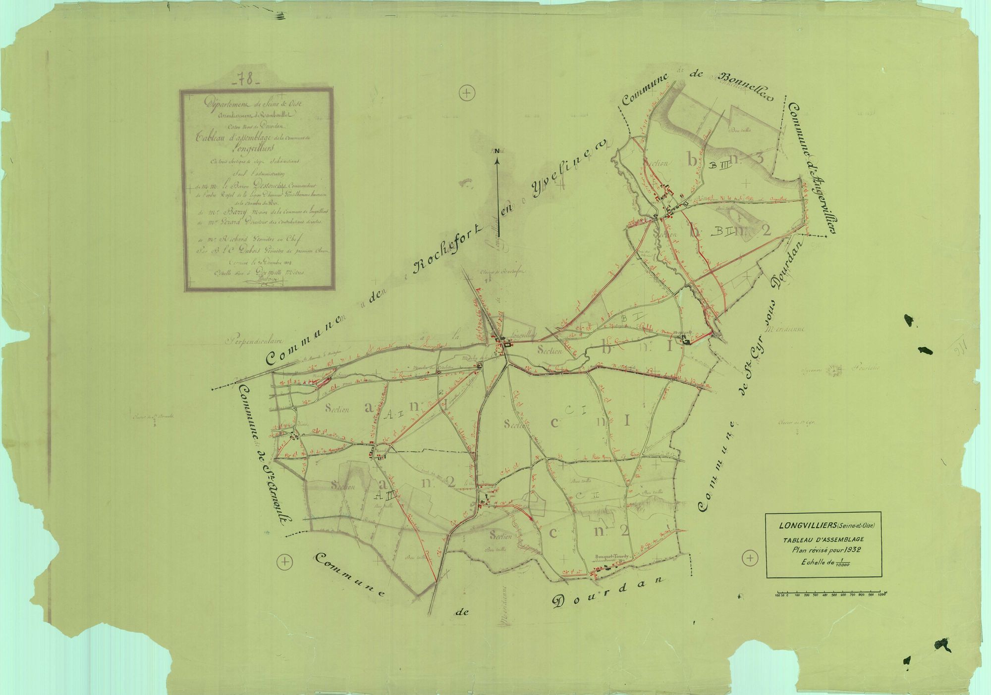 Longvilliers - Plans du cadastre rénové