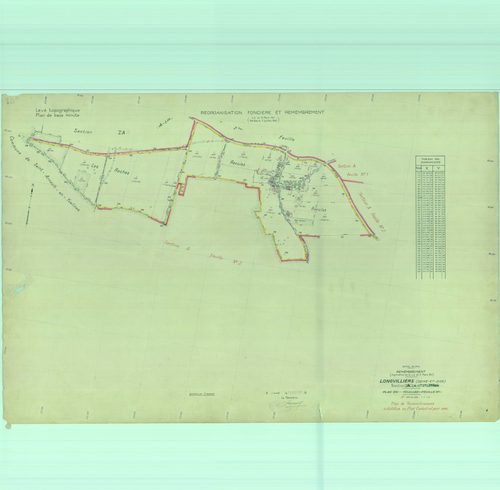 Longvilliers - Plans du cadastre remembré