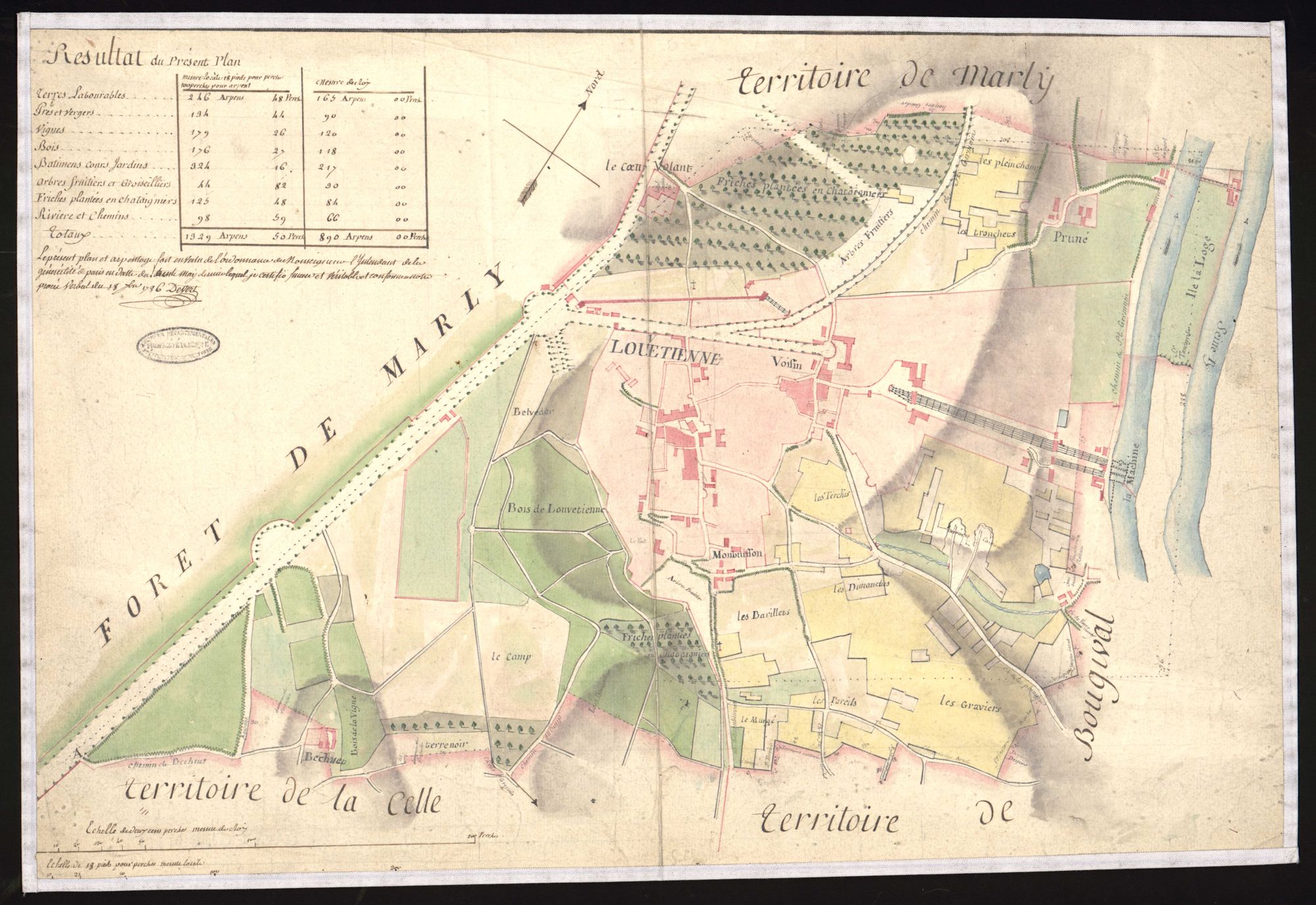 Louveciennes - Plan d'intendance de la paroisse de Louveciennes