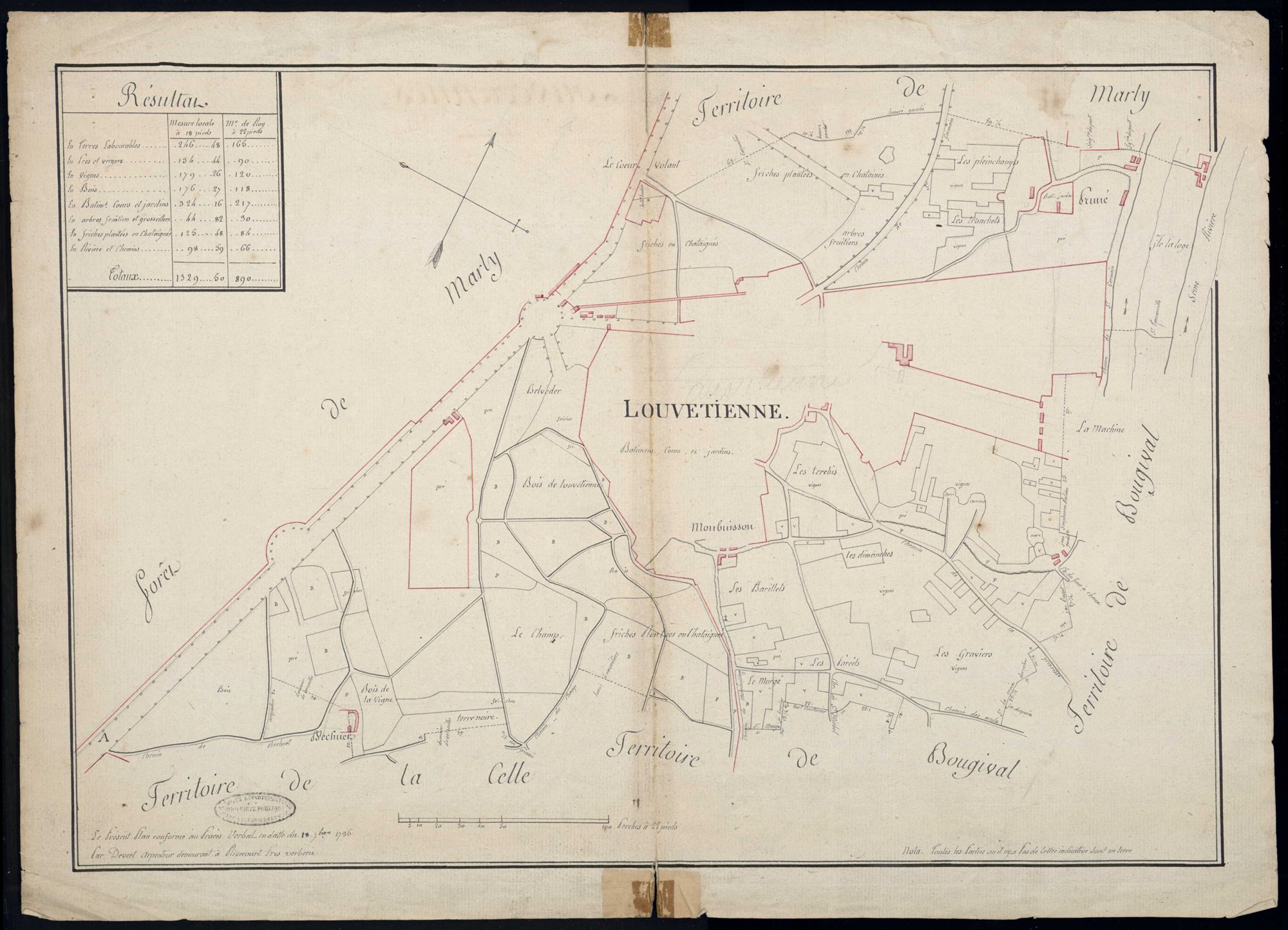 Louveciennes - Plan d'intendance de la paroisse de Louveciennes