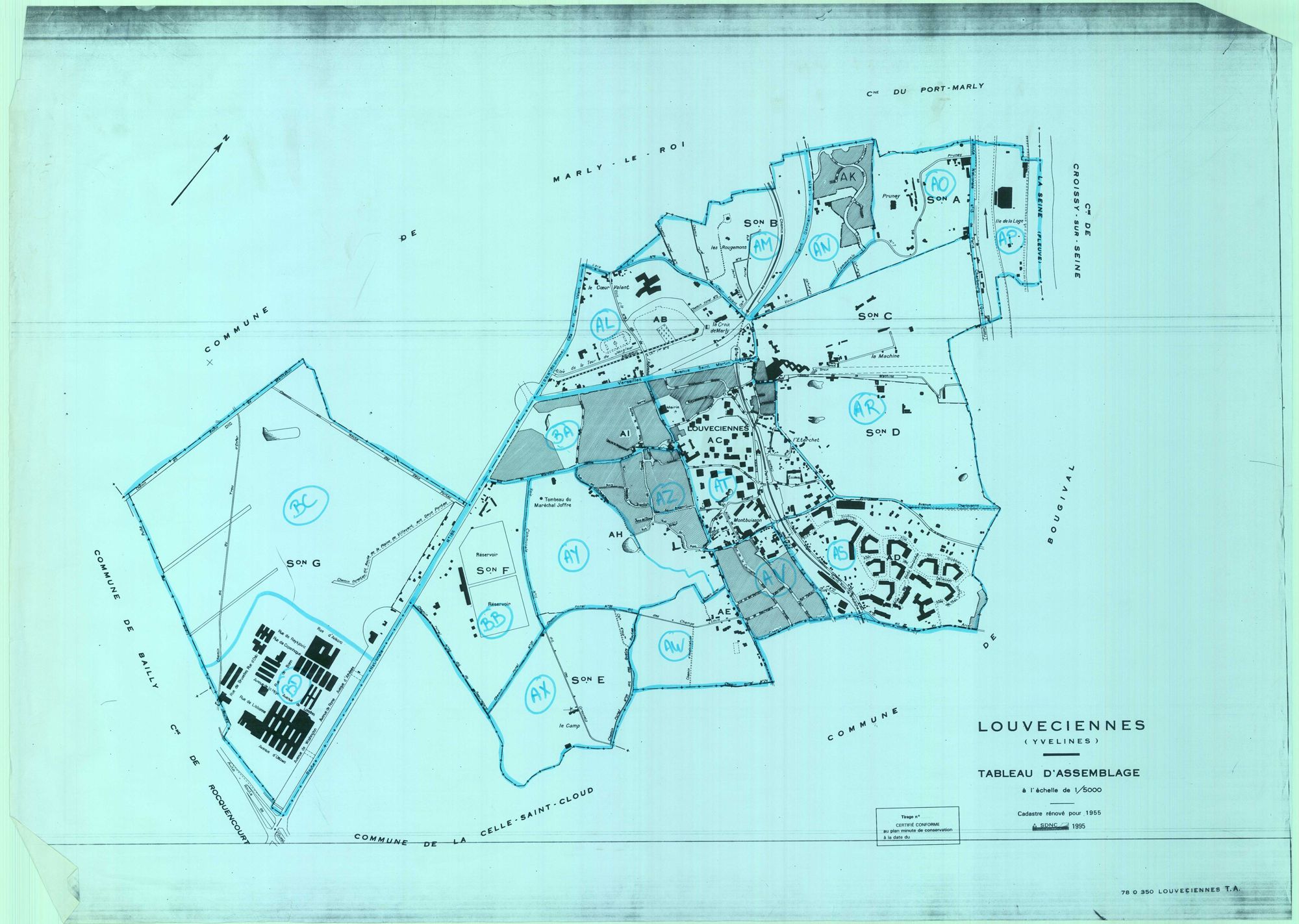 Louveciennes - Plans du cadastre révisé