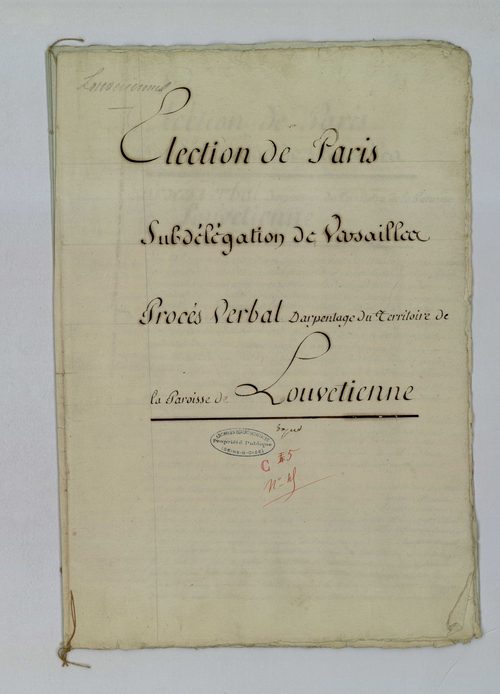 Louveciennes - Procès-verbal d'arpentage du territoire de la paroisse de Louveciennes