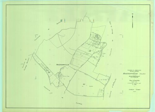 Magnanville - Plans du cadastre remembré