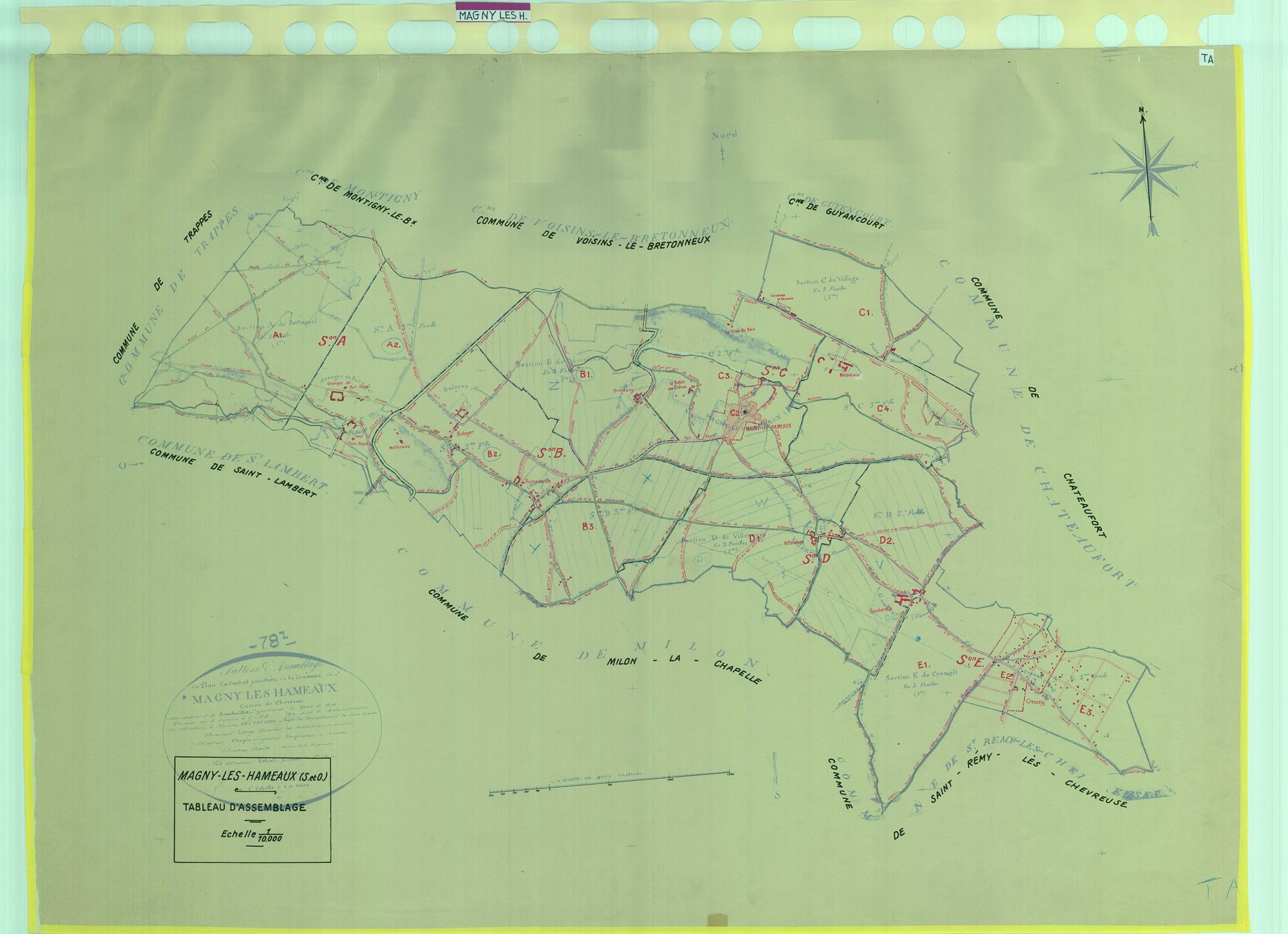 Magny-les-Hameaux - Plans du cadastre rénové