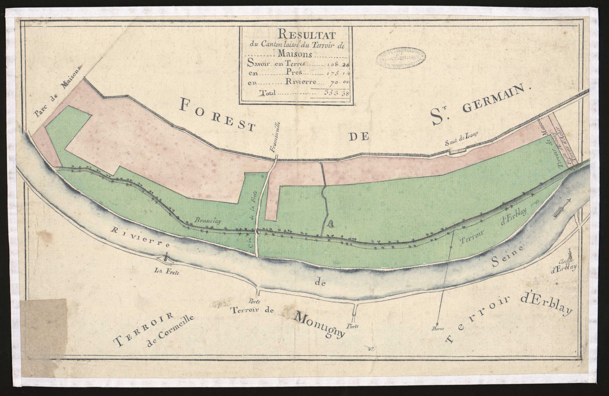 Maisons-Laffitte - Plan d'intendance de la paroisse de Maisons-Laffitte
