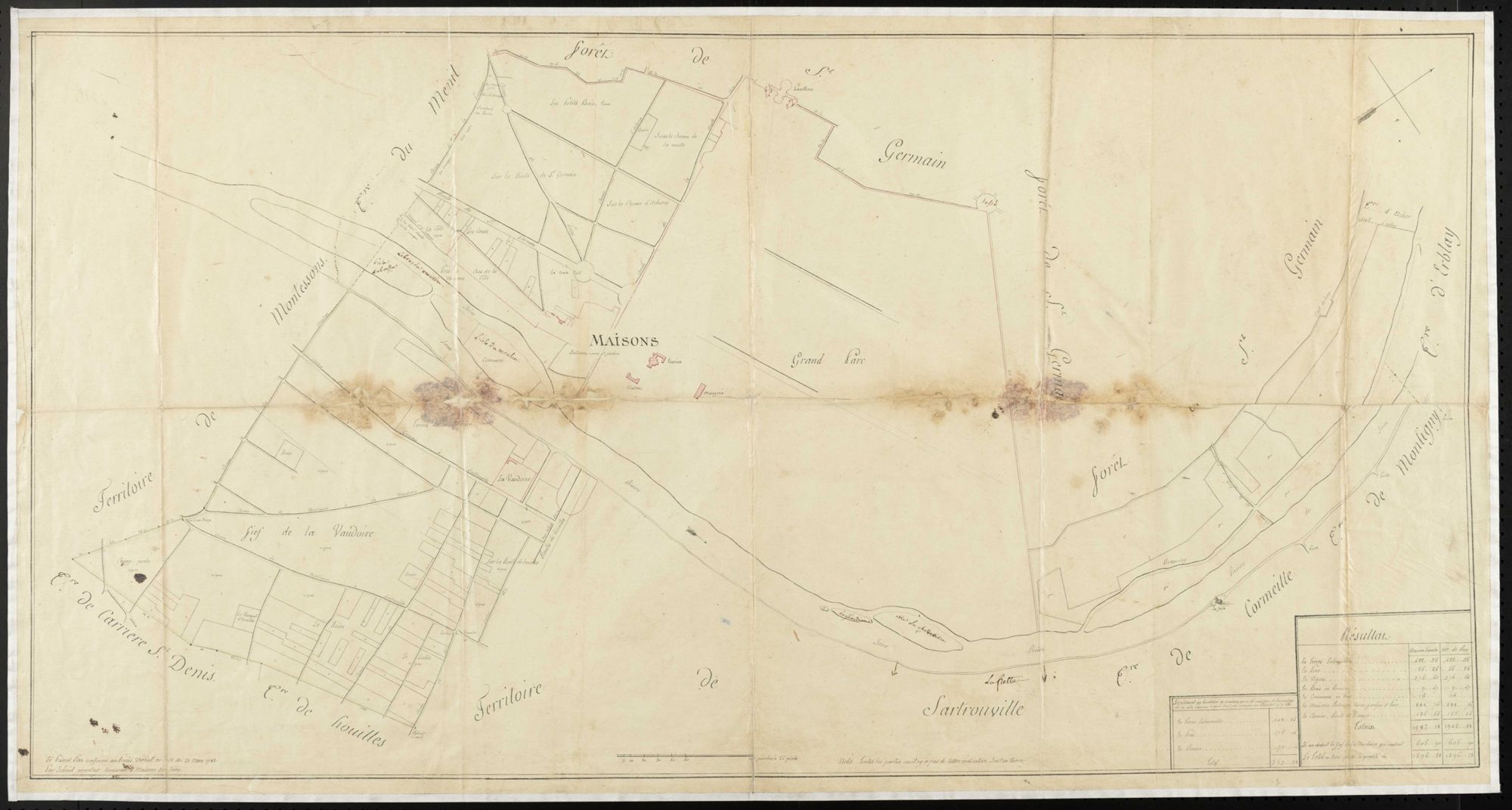 Maisons-Laffitte - Plan d'intendance de la paroisse de Maisons-Laffitte