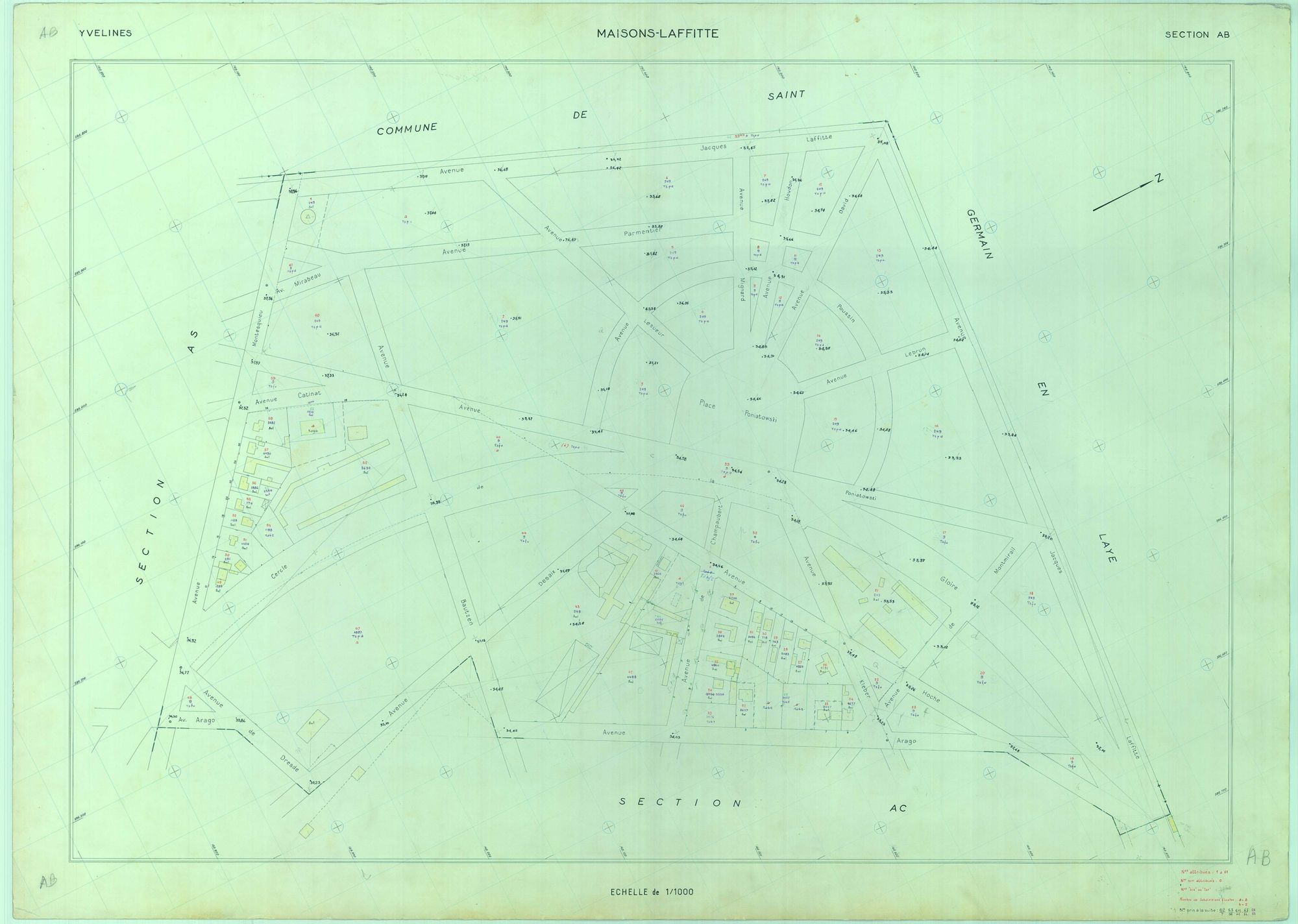 Maisons-Laffitte - Plans du cadastre révisé