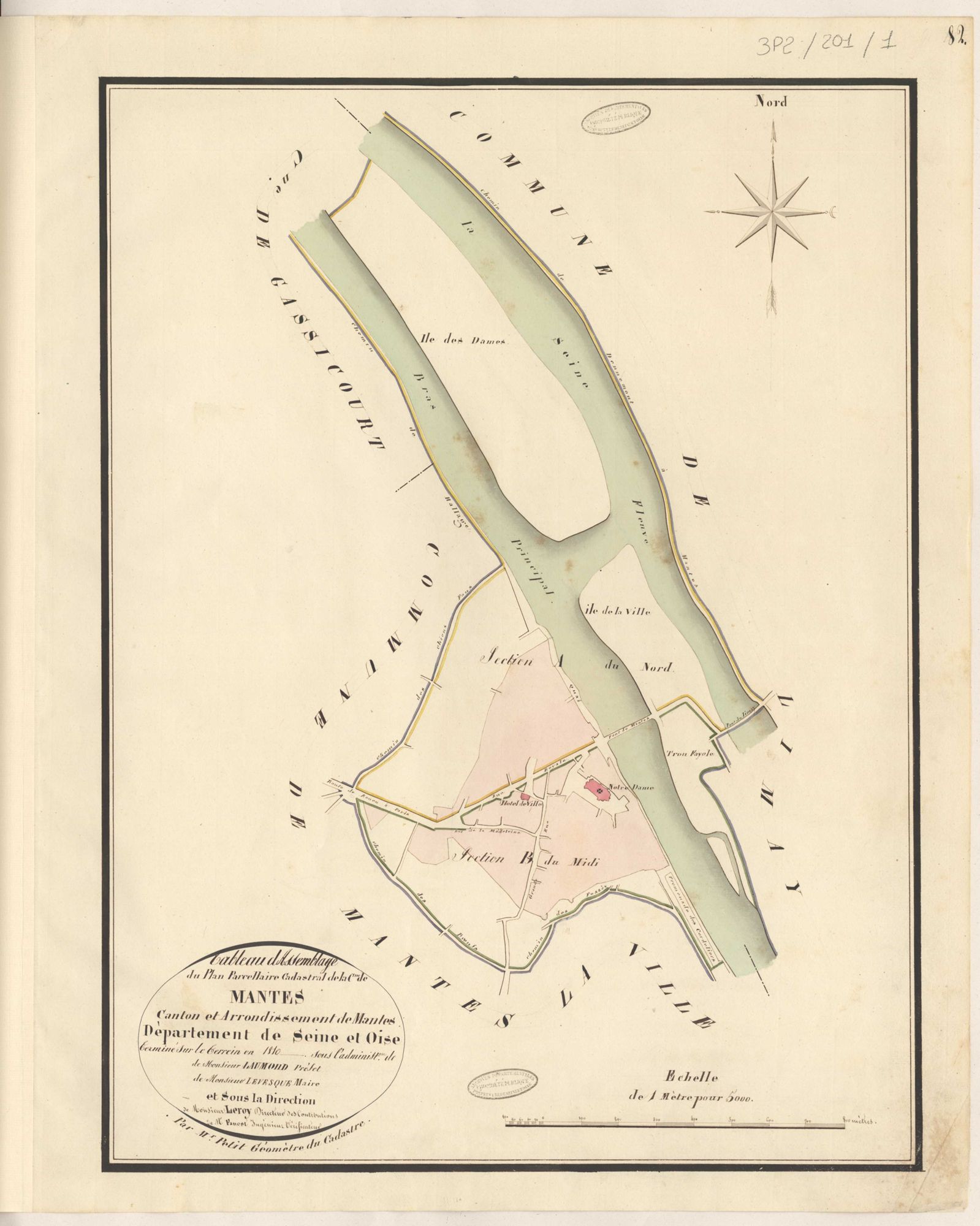 Mantes-la-Jolie - Plans de la Préfecture de Seine-et-Oise