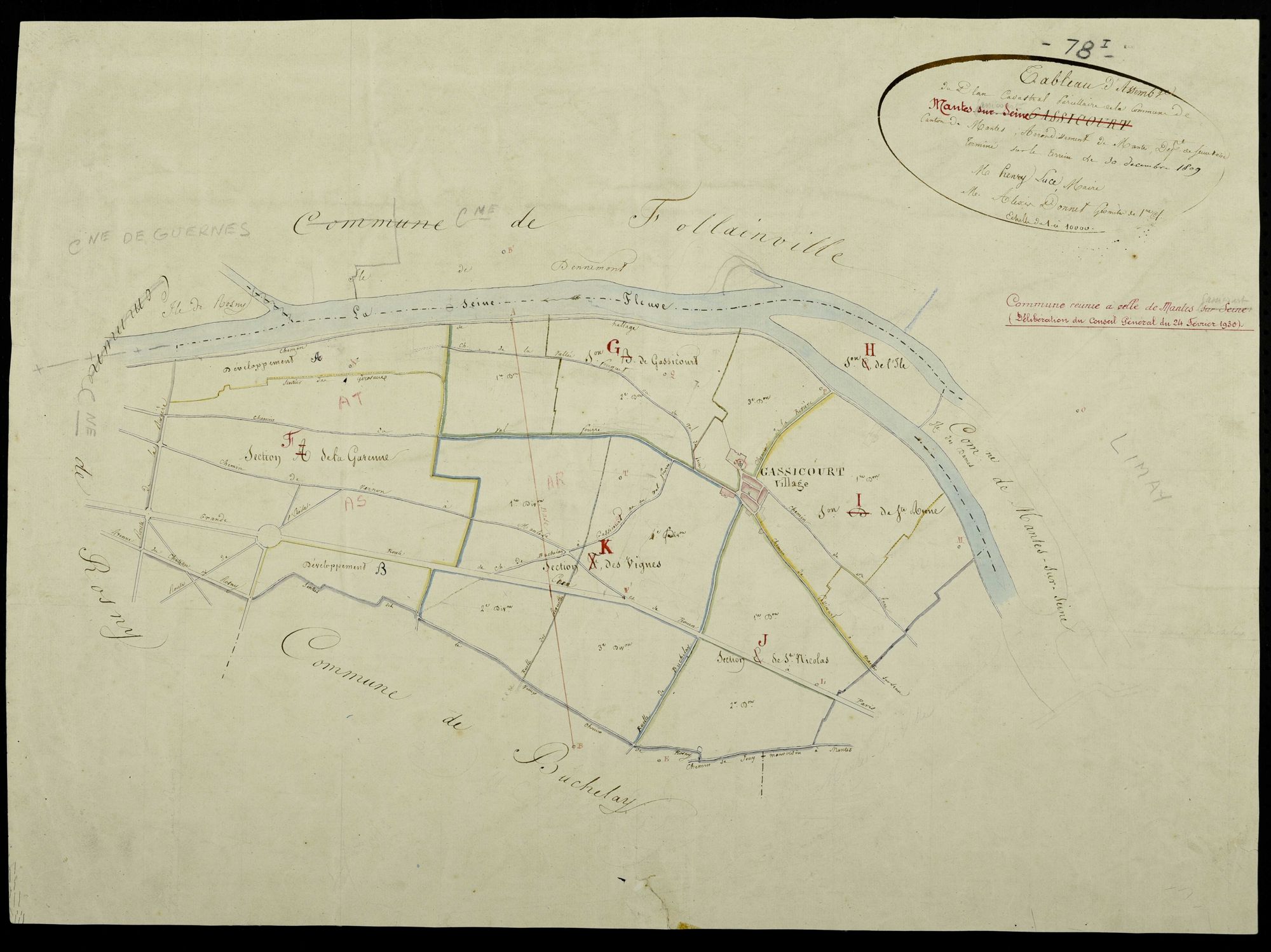 Mantes-la-Jolie - Plans de l’Administration du cadastre
