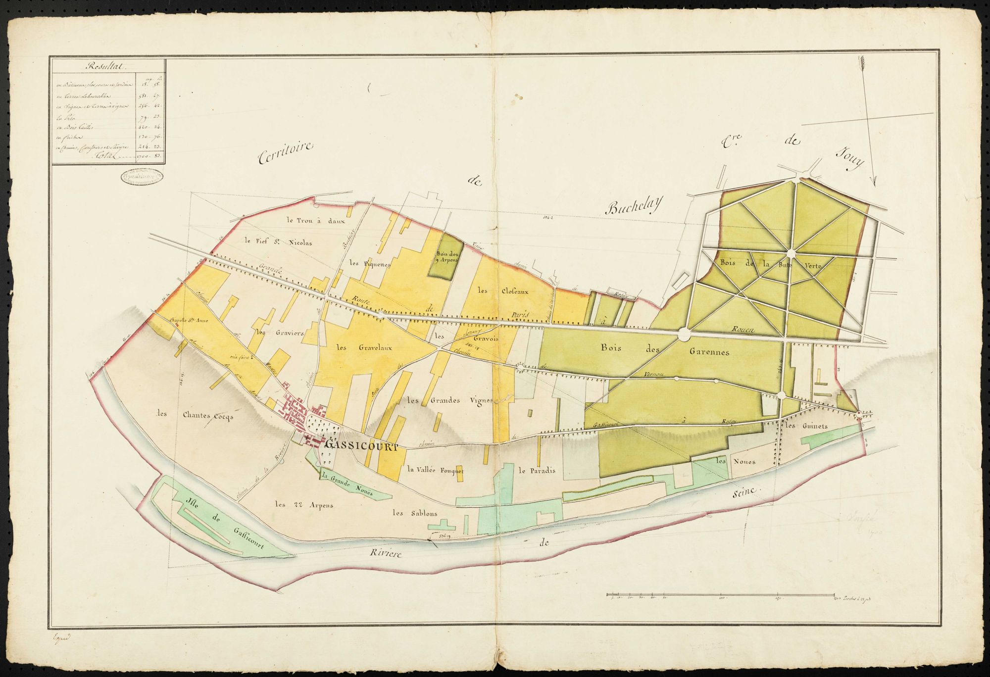 Mantes-la-Jolie - Plan d'intendance de la paroisse de Mantes-la-Jolie