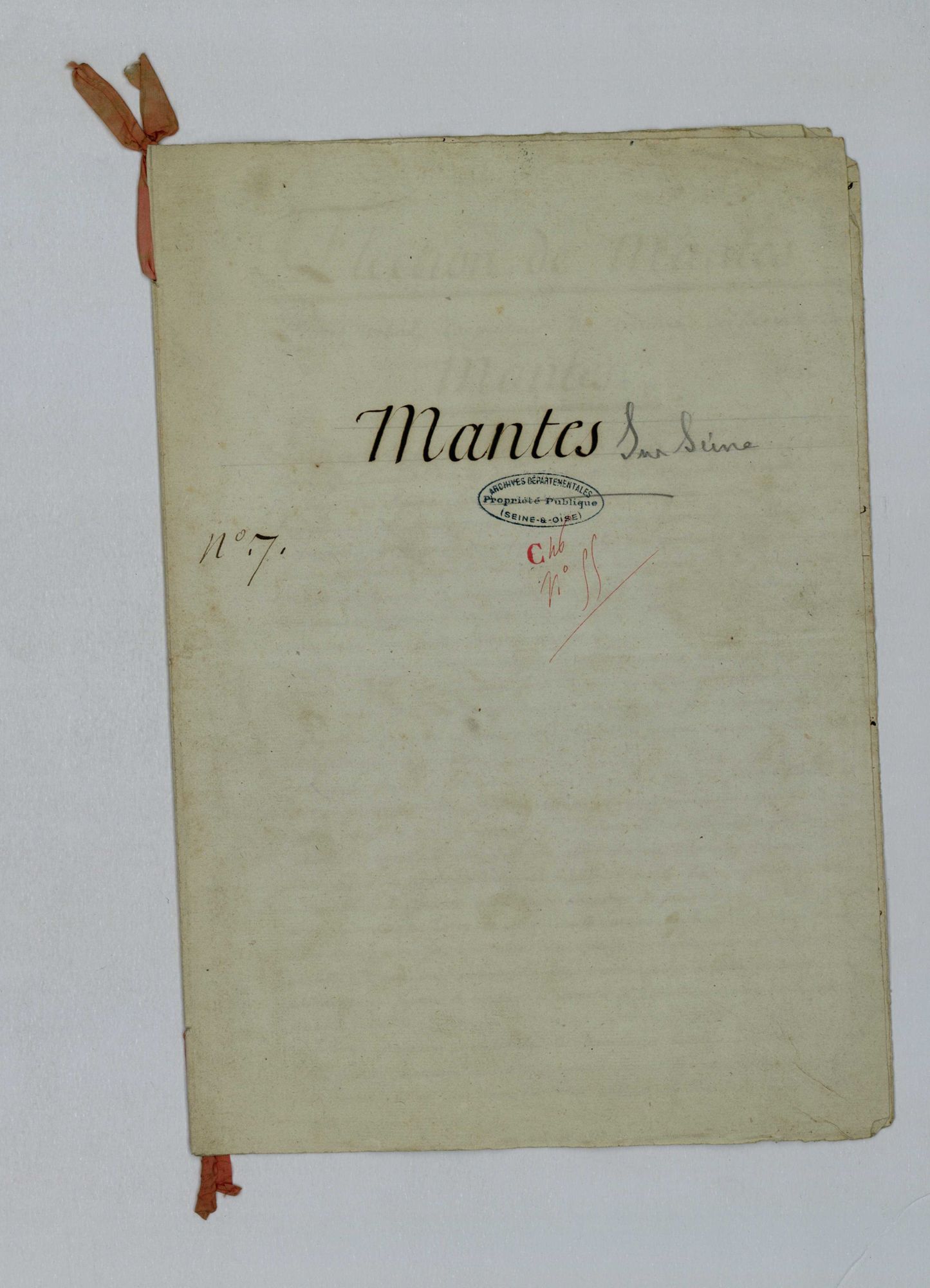 Mantes-la-Jolie - Procès-verbal d'arpentage du territoire de la paroisse de Mantes-la-Jolie