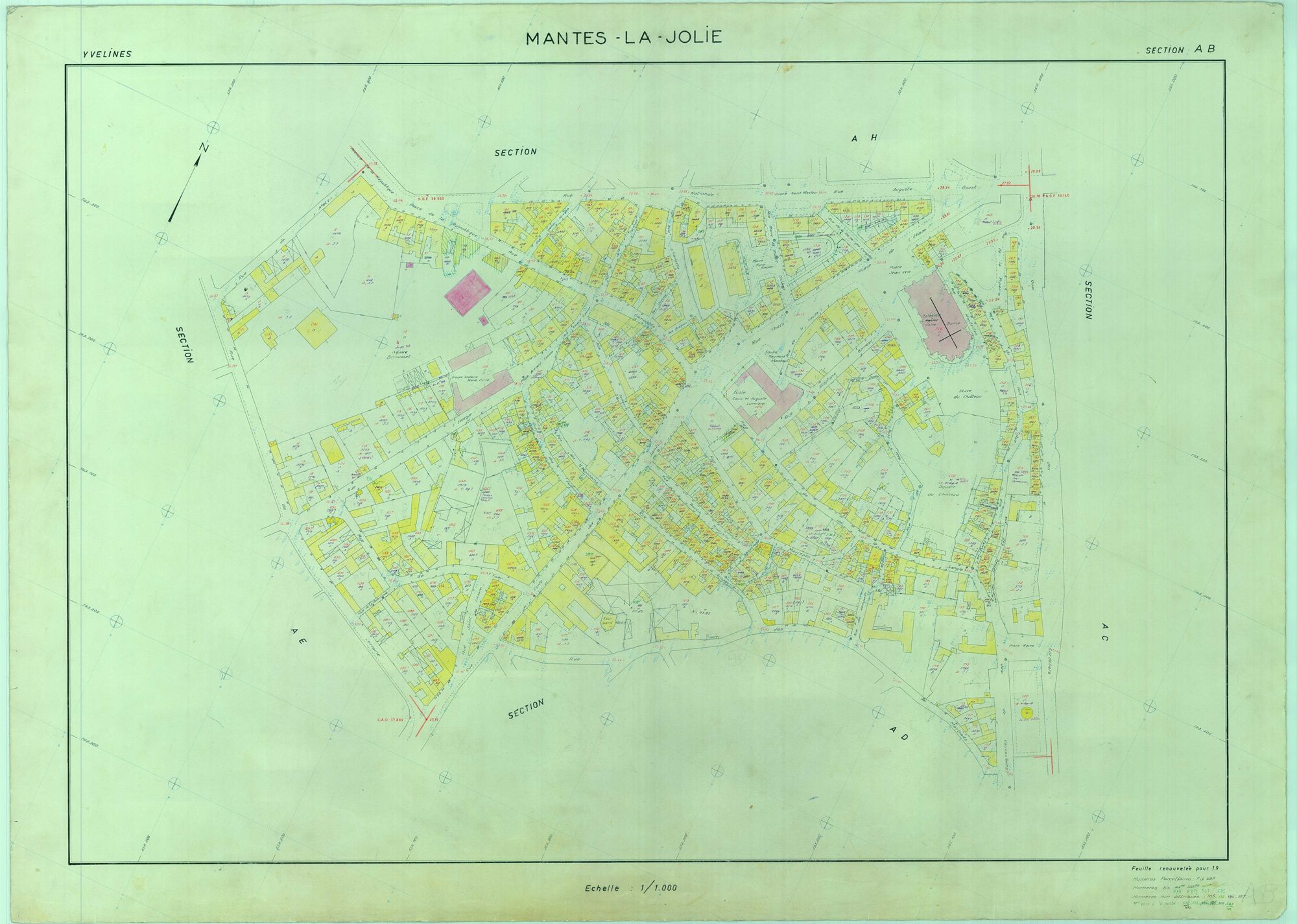Mantes-la-Jolie - Plans du cadastre révisé