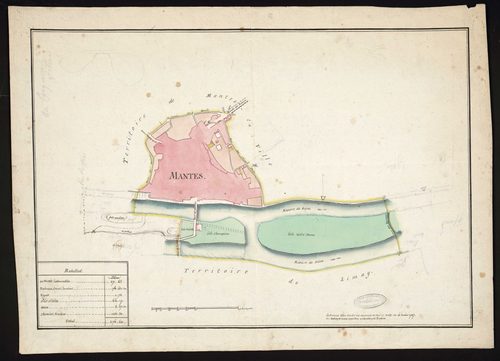 Mantes-la-Jolie - Plan d'intendance de la paroisse de Mantes-la-Jolie