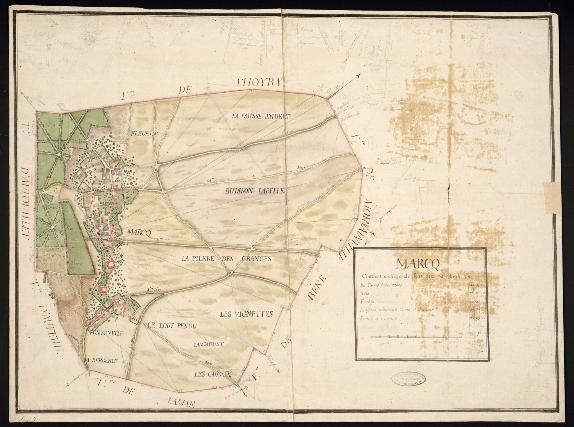 Marcq - Plan d'intendance de la paroisse de Marcq