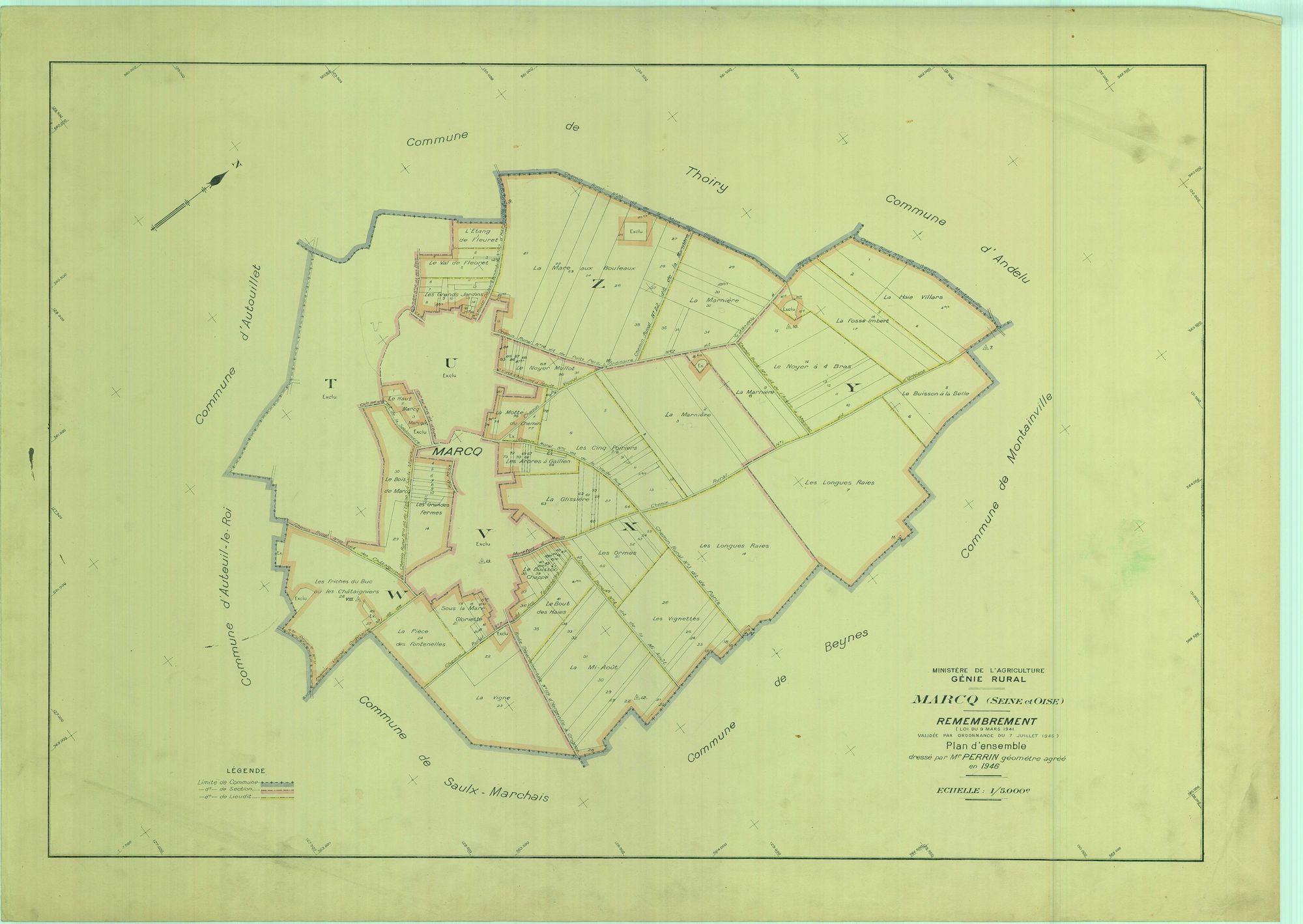 Marcq - Plans du cadastre remembré