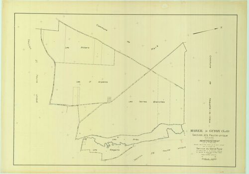 Mareil-le-Guyon - Plans du cadastre remembré
