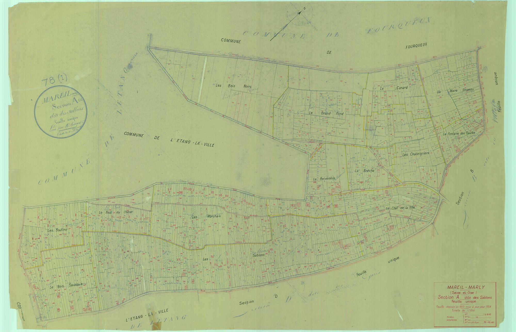Mareil-Marly - Plans du cadastre rénové