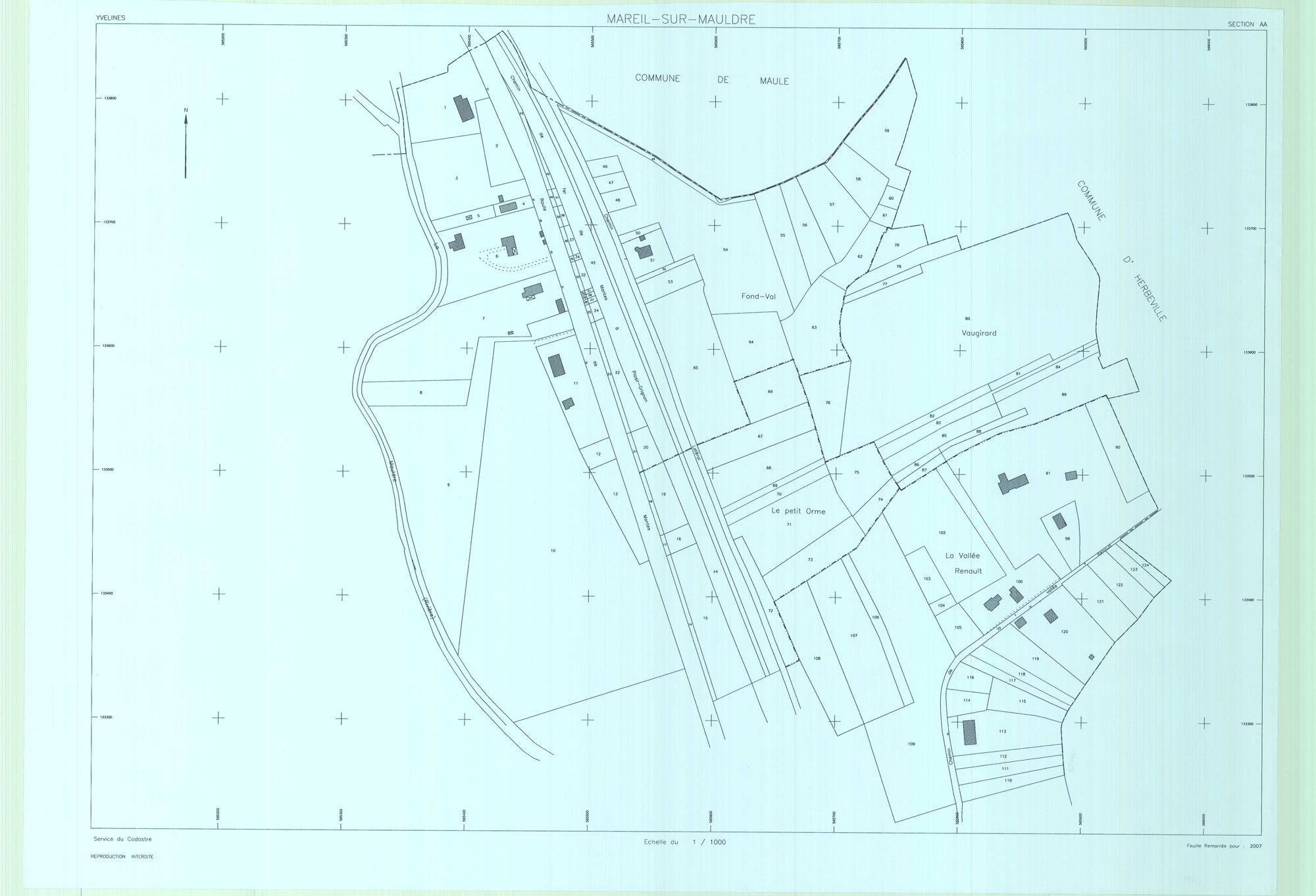 Mareil-sur-Mauldre - Plans du cadastre révisé