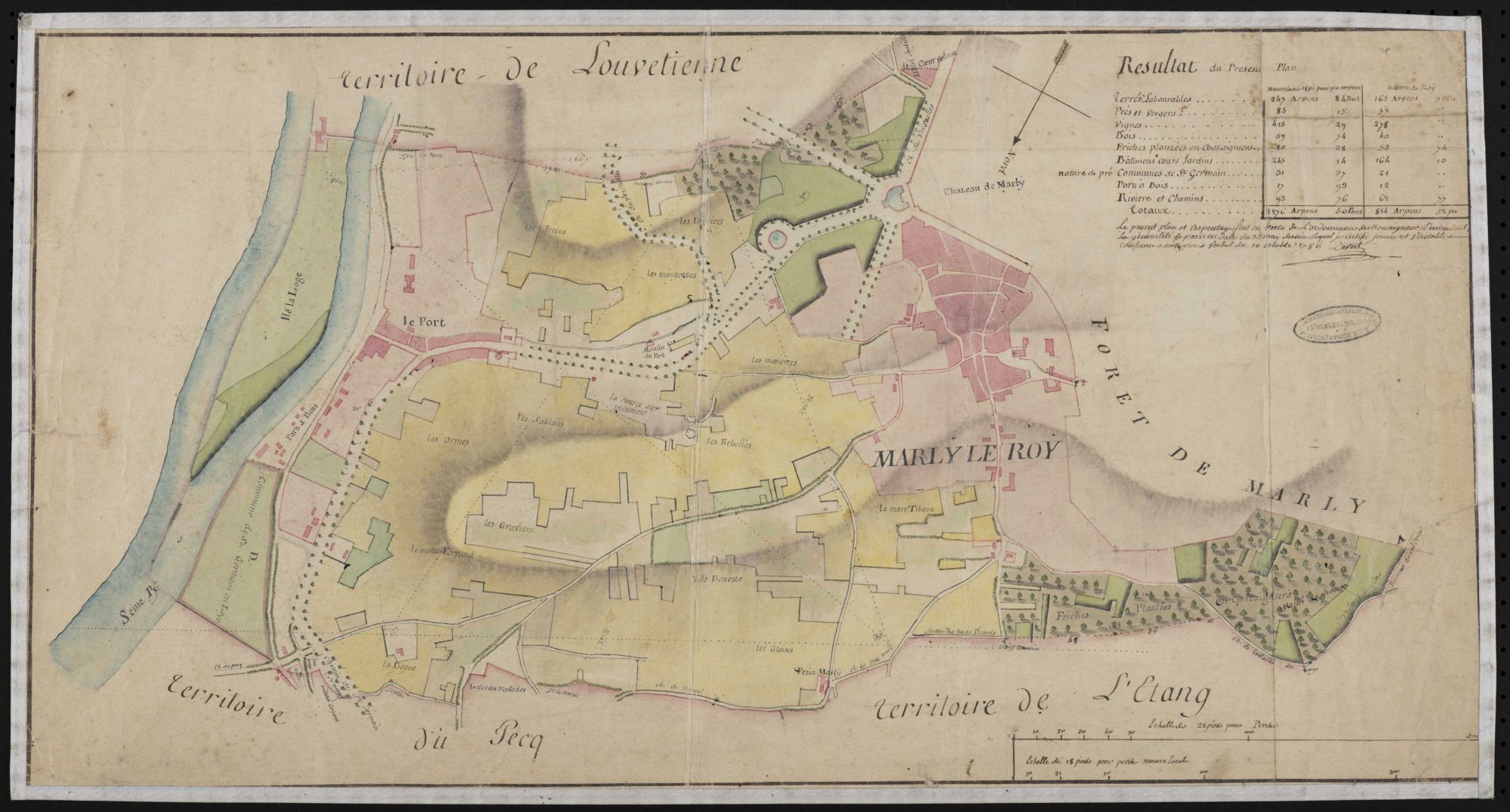 Marly-le-Roi - Plan d'intendance de la paroisse de Marly-le-Roi