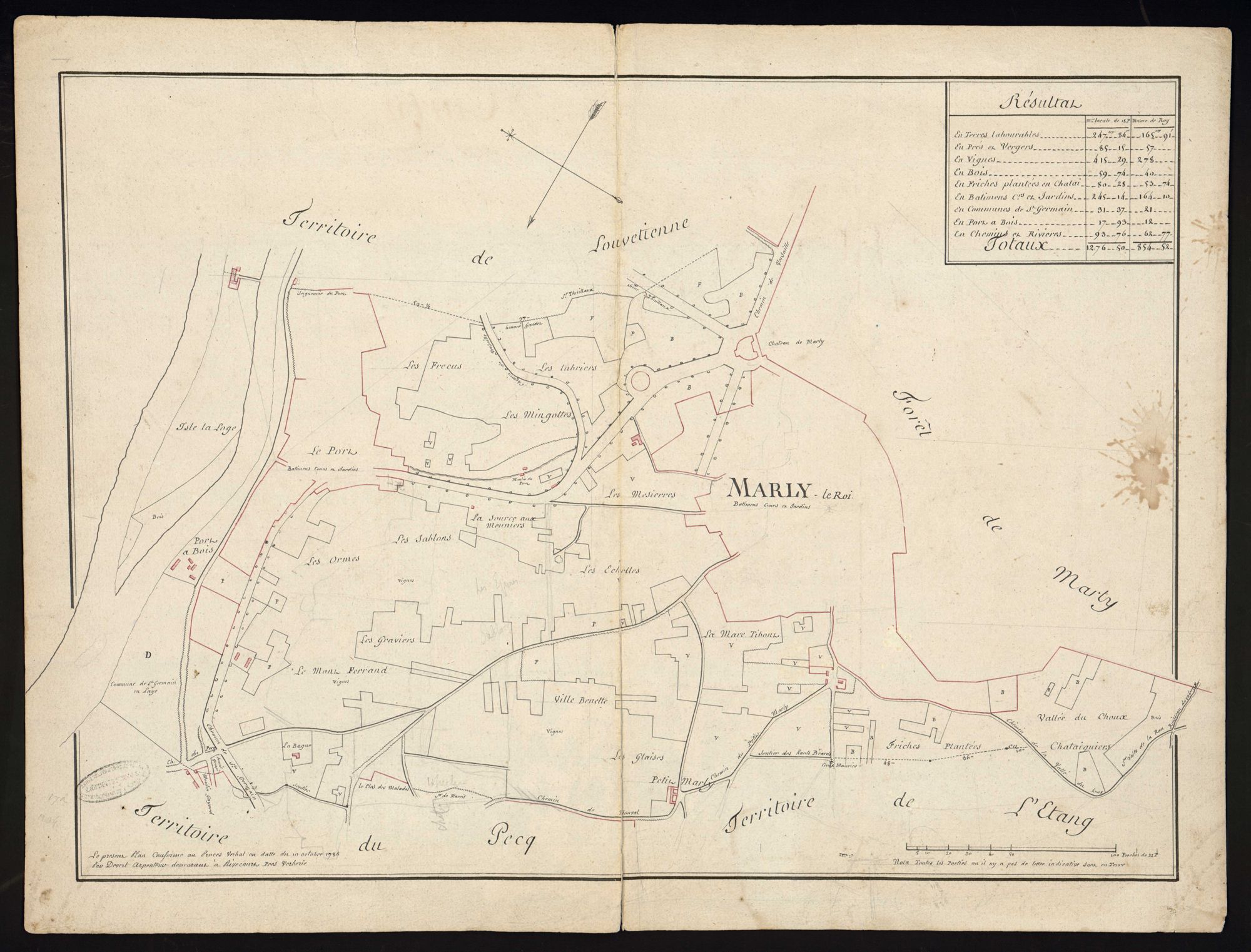 Marly-le-Roi - Plan d'intendance de la paroisse de Marly-le-Roi
