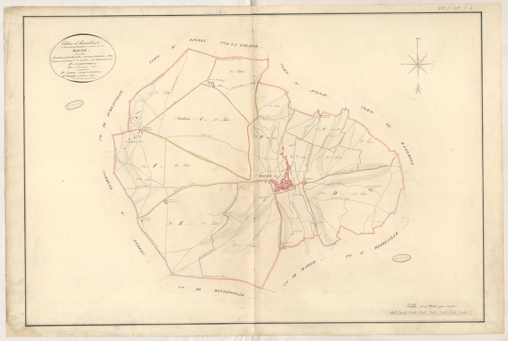 Maule - Plans de la Préfecture de Seine-et-Oise