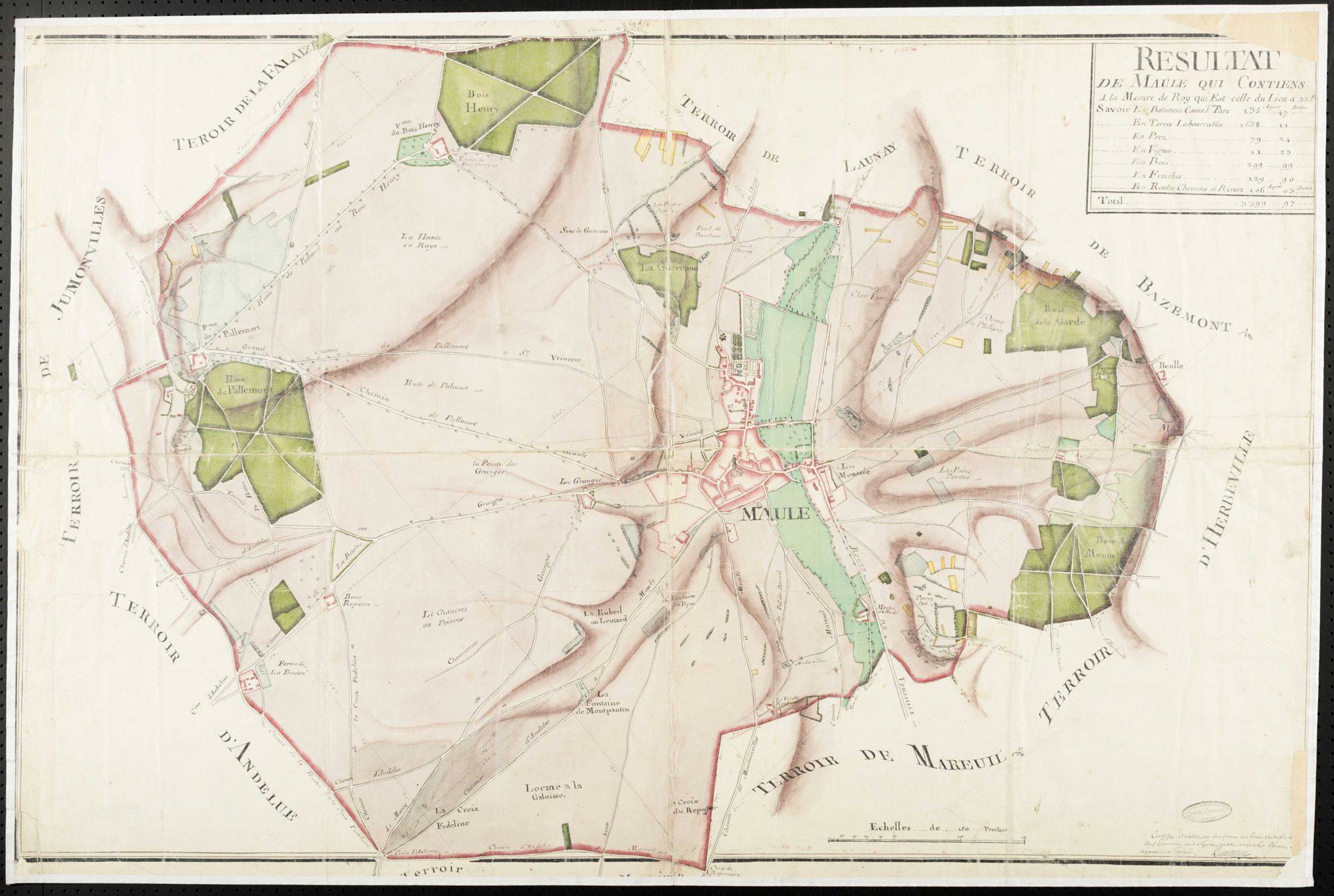 Maule - Plan d'intendance de la paroisse de Maule